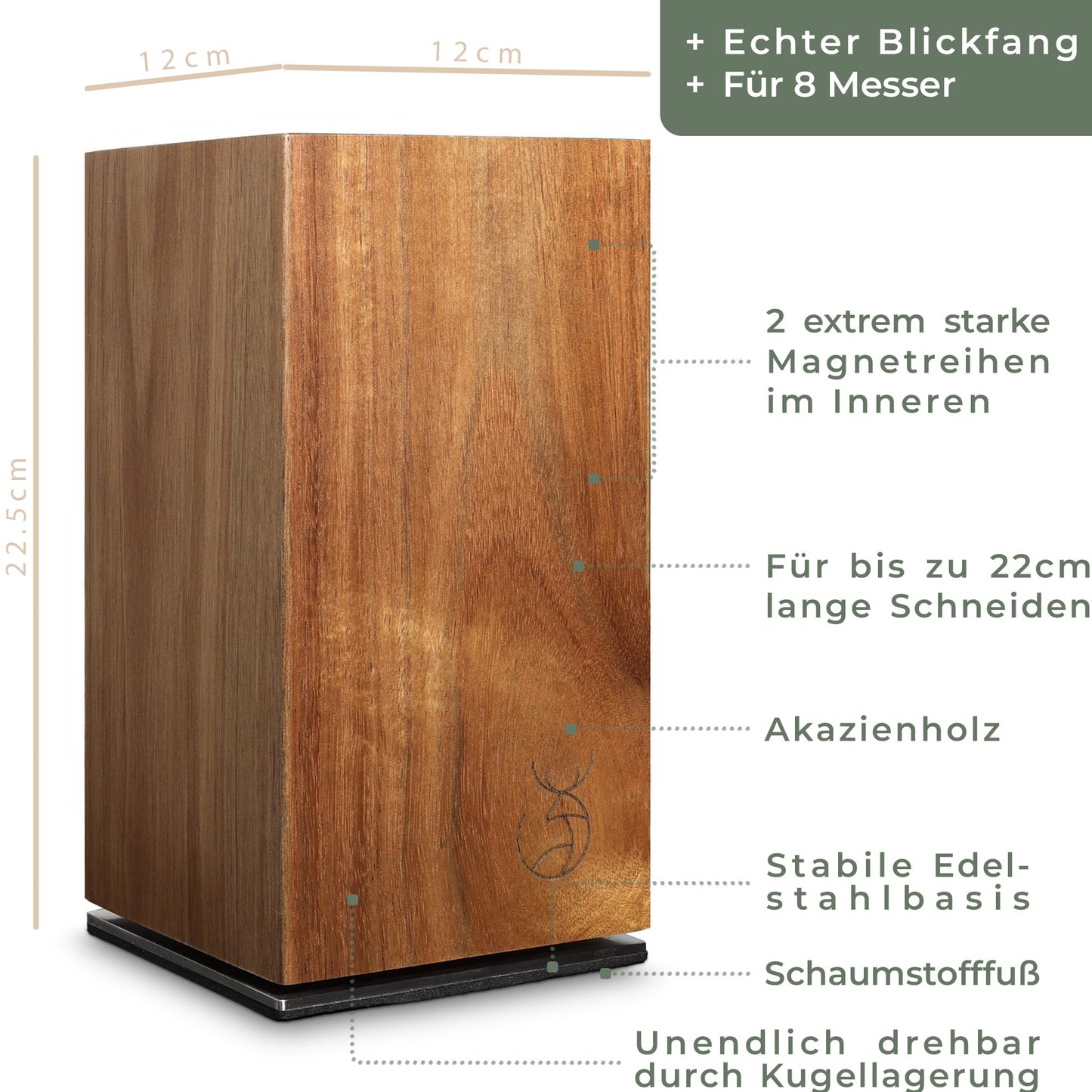 WALDWERK Küchenhelfer Set aus Teakholz - 4 teiliges Kochlöffel Set mit Pfannenwender, Holzlöffel, Nudelschöpfer und Halterung - Kochlöffel Holz - Pfannenwender Holz - Kochutensilien Set