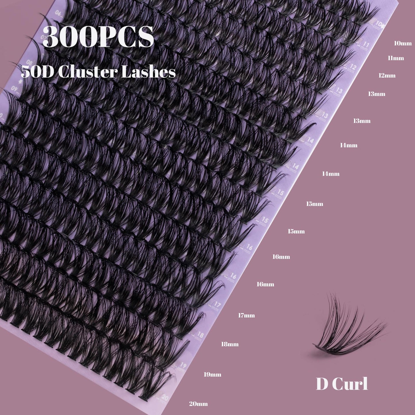 Wimpern Extensions 120 Büschel DIY Lash Extension Set Einzelne Wimpern mit Wimpernkleber und Pinzette für Anfänger Wimpernverlängerung zu Hause Individual Lashes 10-16mm C/D Curl - OP01
