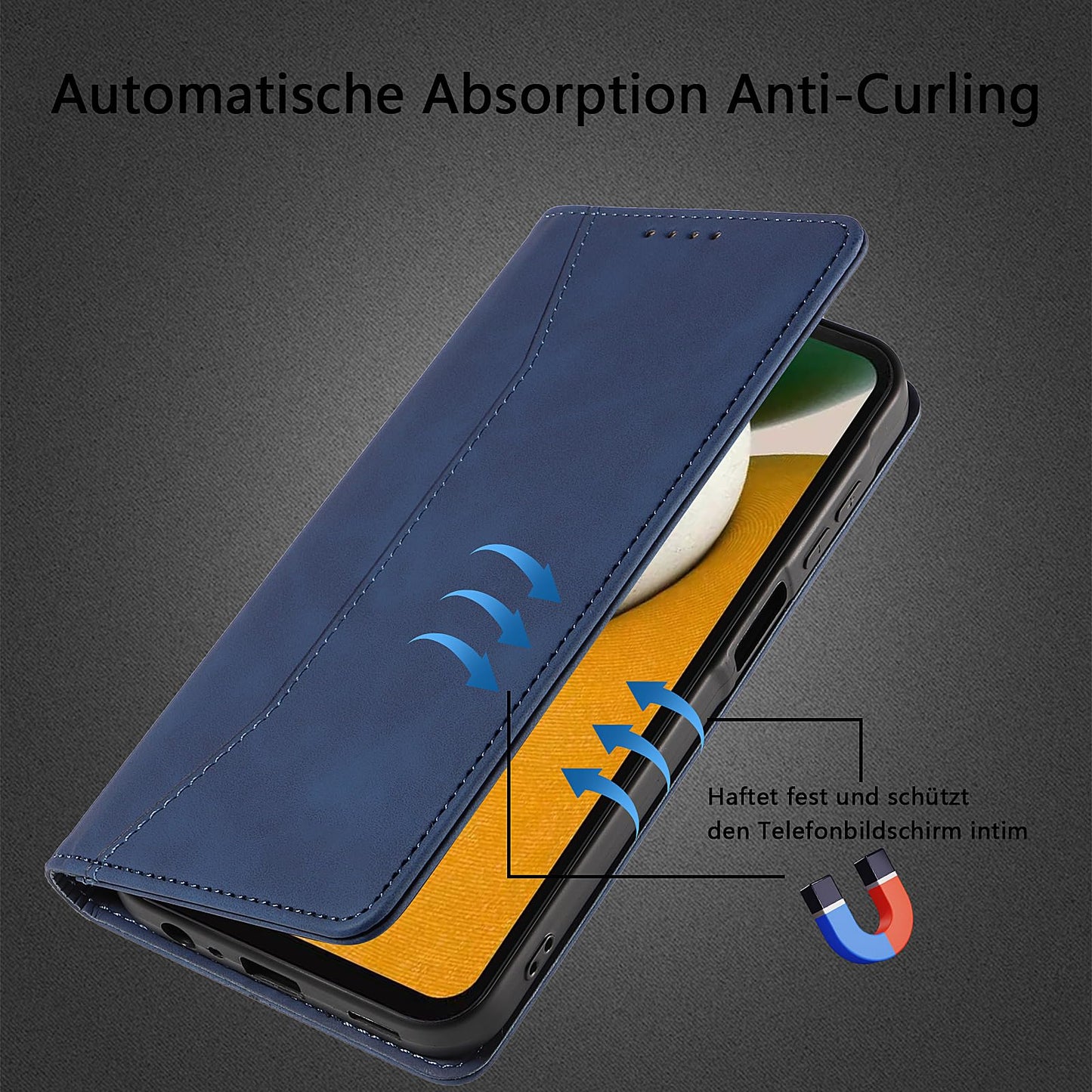 S. Dawezo Hülle für Samsung Galaxy S22 Plus, Premium Leder magnetische Handyhülle mit Ständer, Kartenfach und Brieftasche, Shock Absorbing, kompatibel mit Samsung S22 Plus-Kaffee