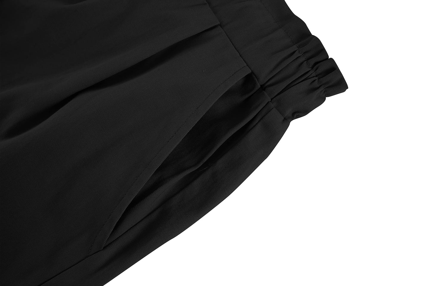 Damen Shorts Hohe Taille Paperbag Kurze Hose Lose A Linie Sommerhose mit Weiten Beinen