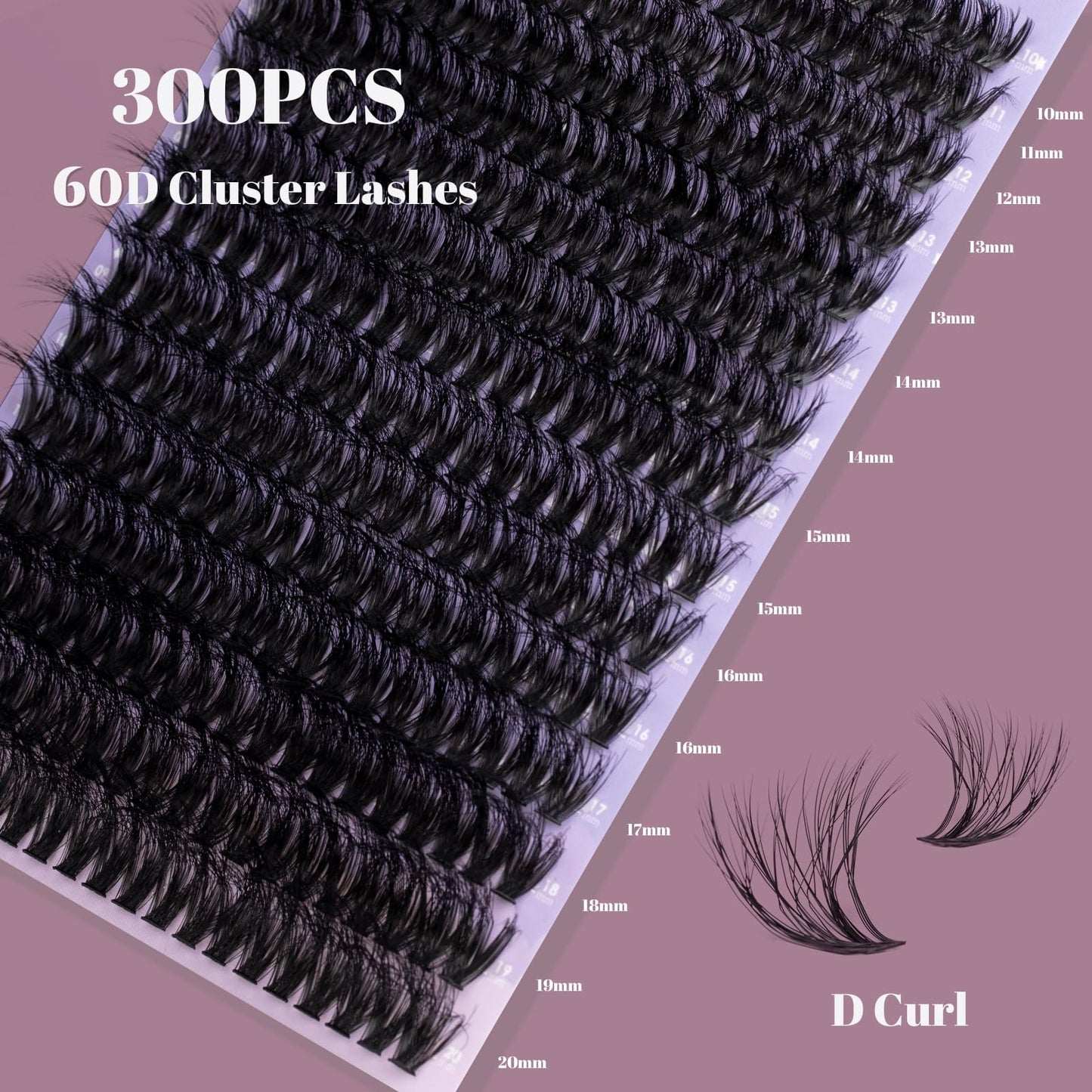 Wimpern Extensions 120 Büschel DIY Lash Extension Set Einzelne Wimpern mit Wimpernkleber und Pinzette für Anfänger Wimpernverlängerung zu Hause Individual Lashes 10-16mm C/D Curl - OP01