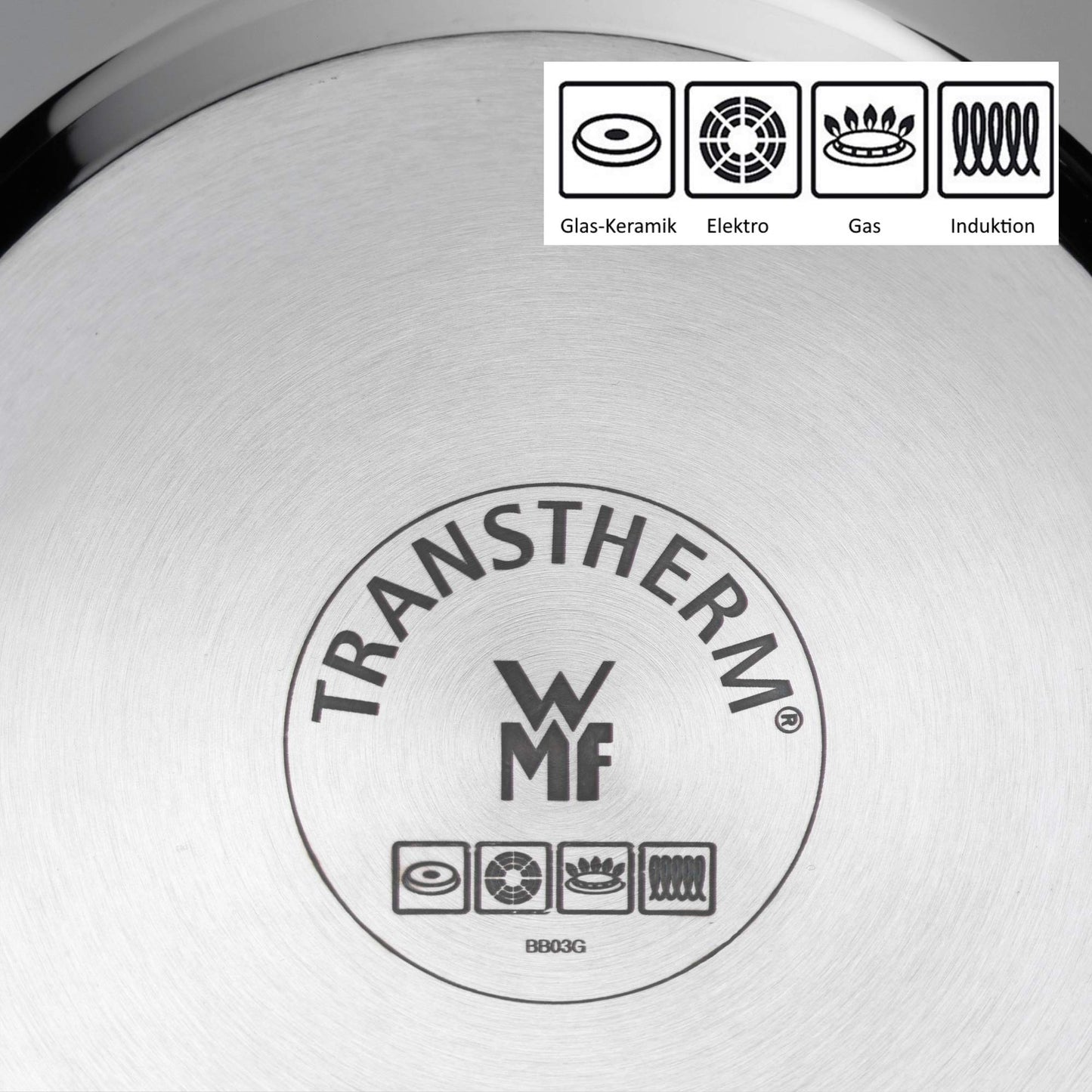 WMF Schmorpfanne 28 cm hoher Rand, Bräter Induktion, Schmortopf mit Deckel 5,0l, Pfanne Induktion, Cromargan Edelstahl beschichtet, backofengeeignet, antihaftbeschichtet, hoher Rand