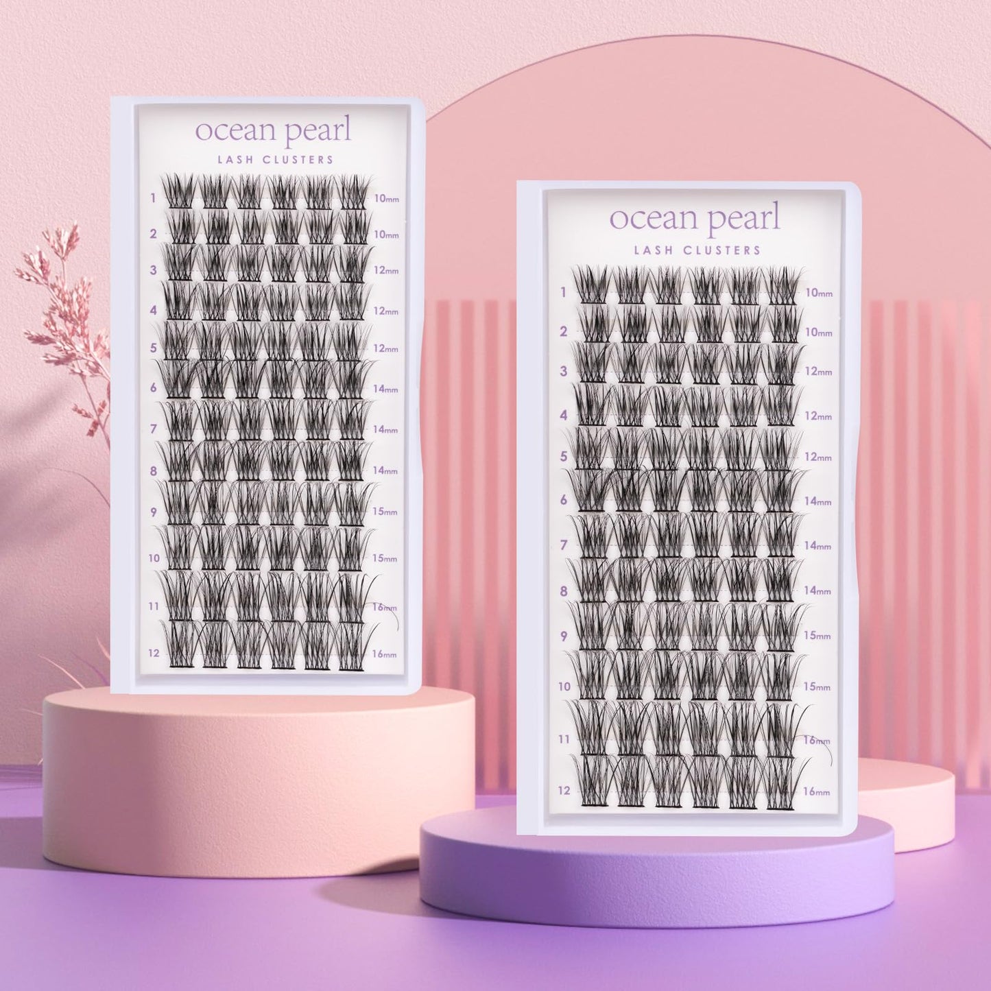 Wimpern Extensions 120 Büschel DIY Lash Extension Set Einzelne Wimpern mit Wimpernkleber und Pinzette für Anfänger Wimpernverlängerung zu Hause Individual Lashes 10-16mm C/D Curl - OP01