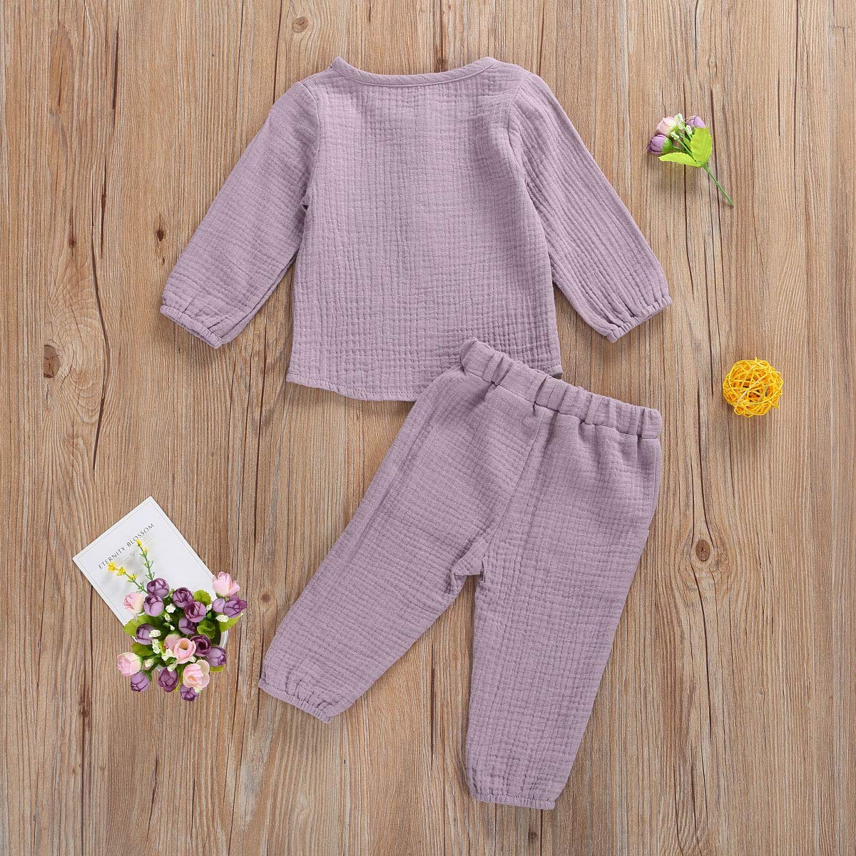 Geagodelia Babykleidung Set Baby Jungen Mädchen Kleidung Outfit T-Shirt Top + Hose Shorts Neugeborene Weiche Einfarbige Babyset T-47740