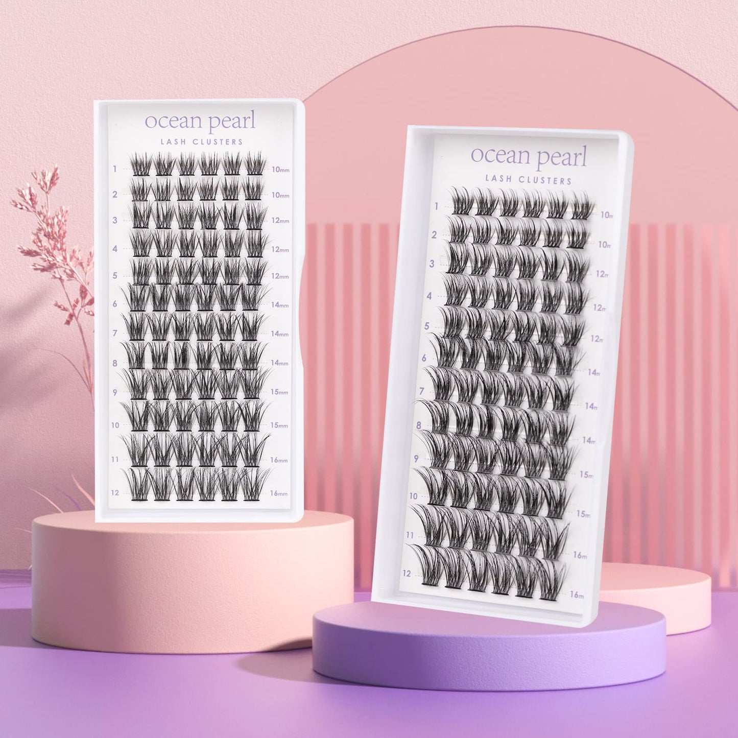 Wimpern Extensions 120 Büschel DIY Lash Extension Set Einzelne Wimpern mit Wimpernkleber und Pinzette für Anfänger Wimpernverlängerung zu Hause Individual Lashes 10-16mm C/D Curl - OP01