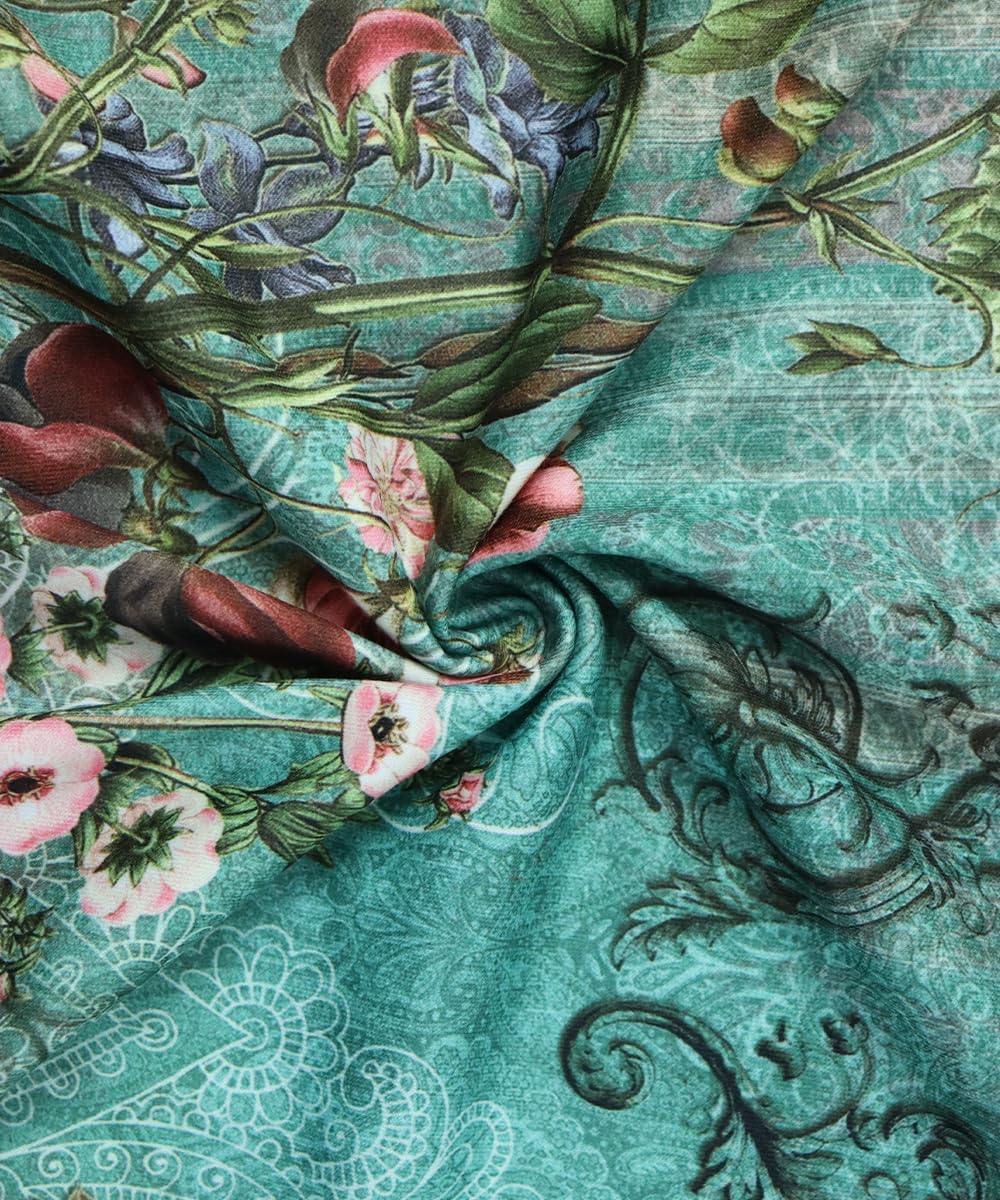 Yeenily Damen Bohemian Langarm Kleid V-Ausschnitt Blumenmuster Tunikakleider A Linien Lose Lässiges MiniKleid Freizeitkleid