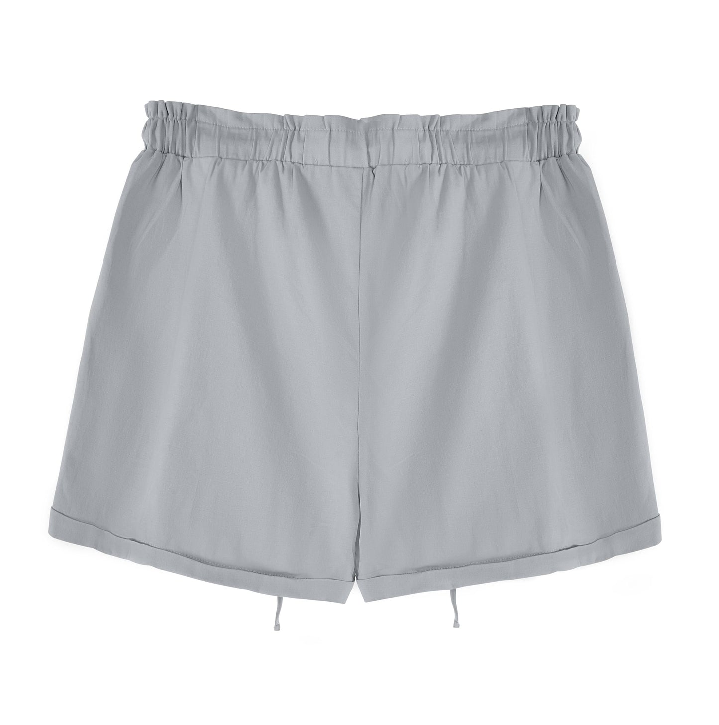 Damen Shorts Hohe Taille Paperbag Kurze Hose Lose A Linie Sommerhose mit Weiten Beinen