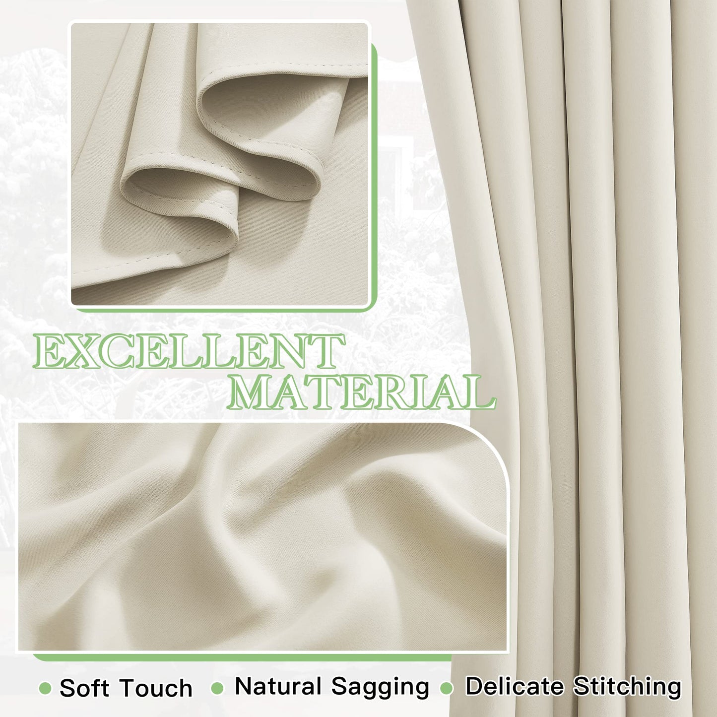 KGORGE Blackout Curtain Grey with Eyelets Door Curtain 200 cm Long - 1 Piece H 200 x W 140 cm Thermal Curtain Front Door Curtains Opaque Living Room Door Curtain Darkening Curtains Blackout