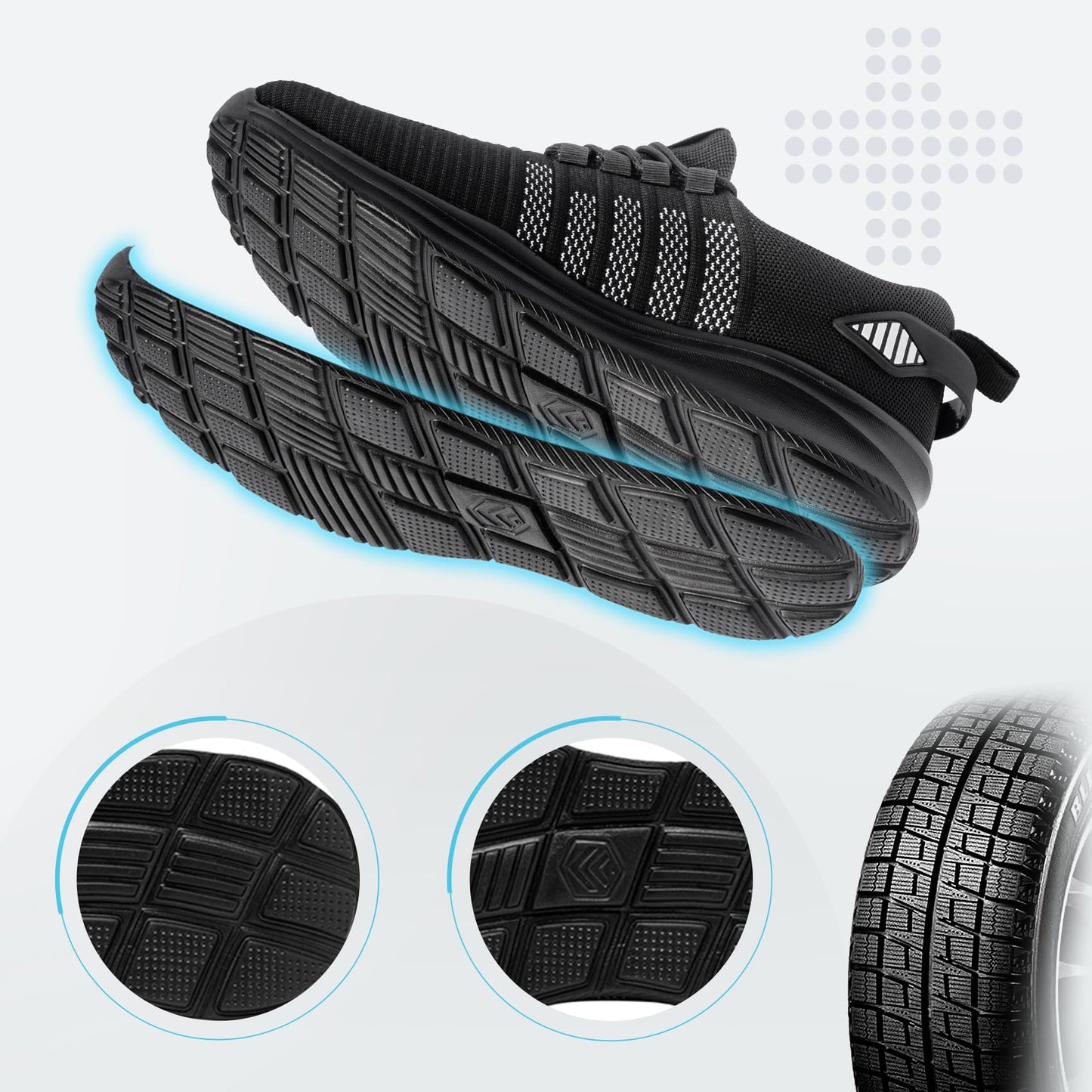 FLOWING PLUME Wasserdicht Laufschuhe Damen Sportschuhe Leicht Turnschuhe Running Schuhe Walkingschuhe Joggingschuhe Fitness Sneaker