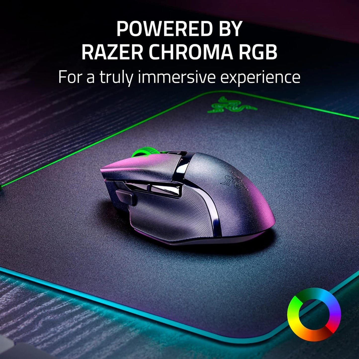 Razer Basilisk V3 - Kabelgebundene, anpassbare Gaming Maus mit Chroma RGB für PC/Mac (10+1 programmierbare Tasten, neigbares HyperScroll Mausrad, ergonomisches Design) Schwarz