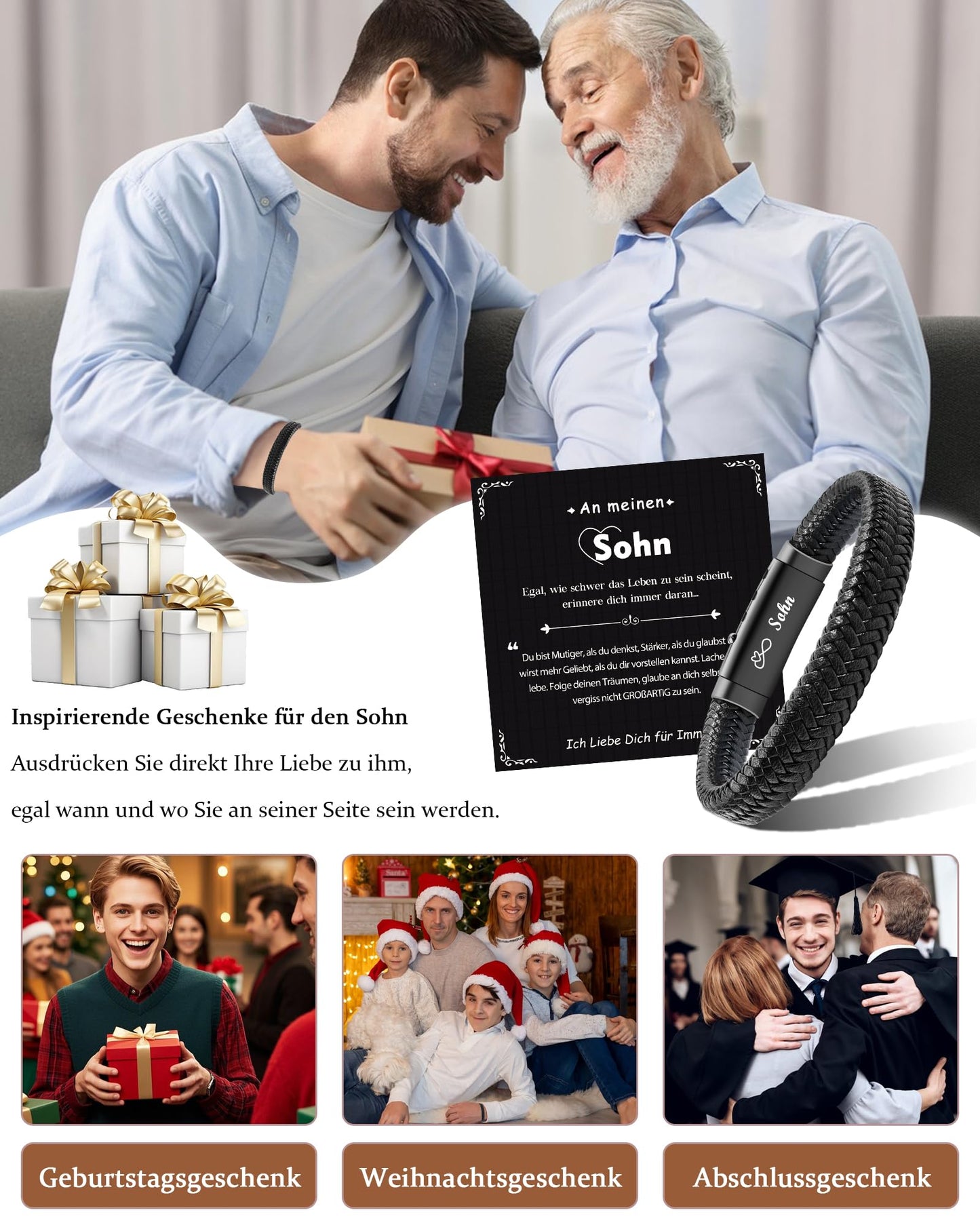 CheersLife Ich Liebe Dich Geschenke für Männer An Meinen Sohn Bruder Mann