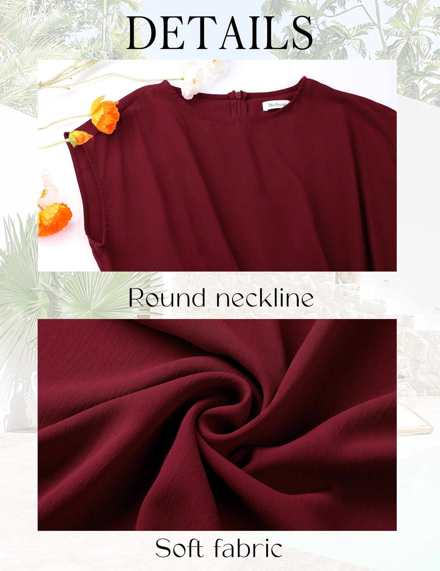 Wedtrend Cocktailkleid Damen Elegant Rockabilly Kleider Damen Midi Cap Sleeves Kleid Festlich Damen 50er Vintage A Linie Abendkleid mit Taschen