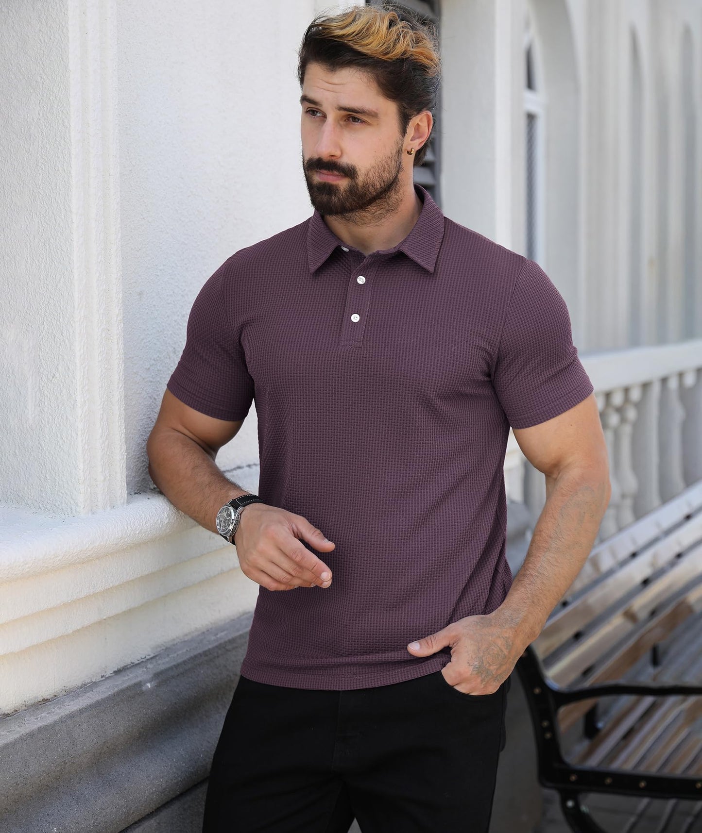 SwissWell Poloshirt Herren Kurzarm Golf Tennis Polo Shirts Männer Sommer Polohemd Atmungsaktiv T-Shirt für Herren