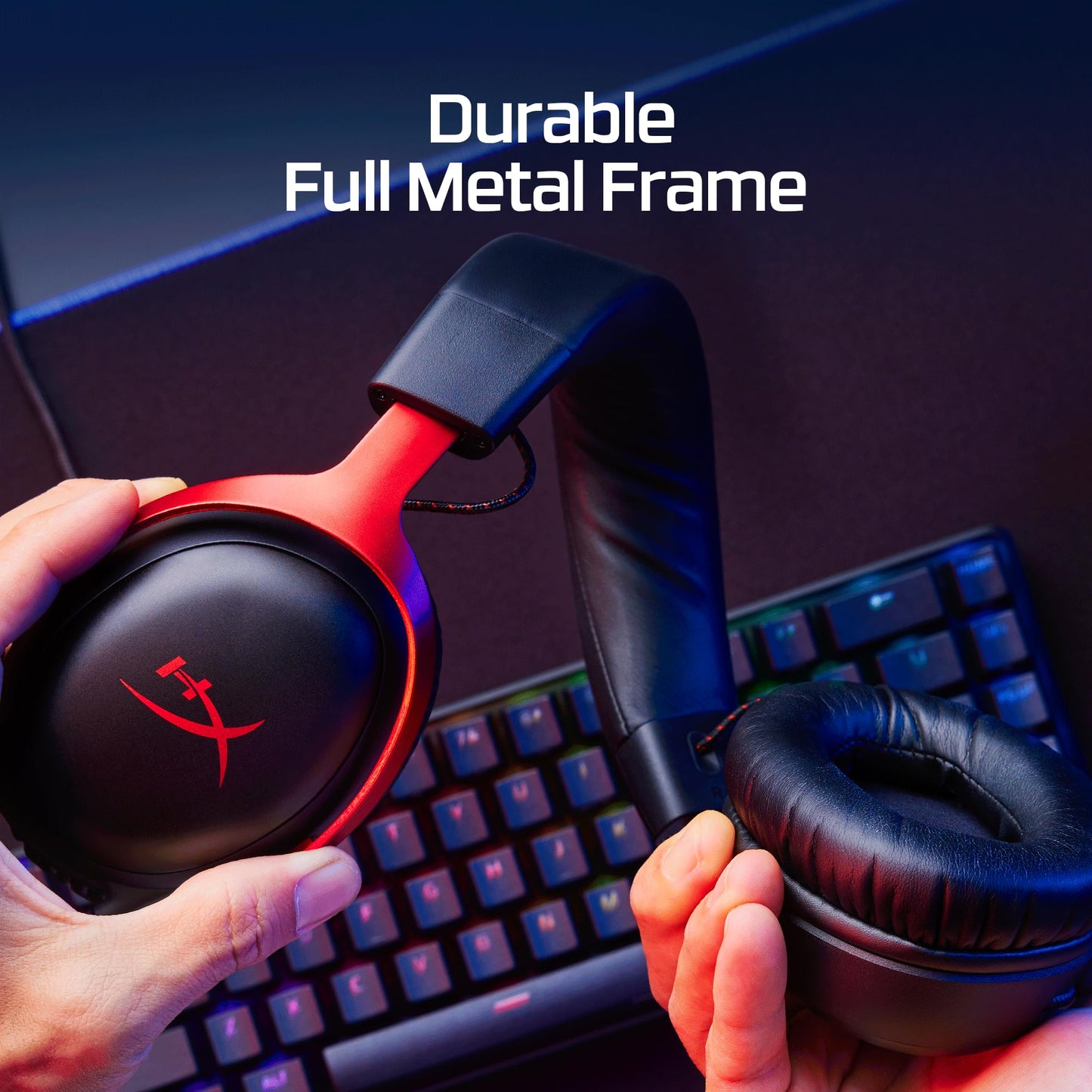HyperX Cloud III – Kabelgebundenes Gaming-Headset, PC, PS5, Xbox Series X|S, abgewinkelte 53mm-Treiber, DTS, Memory-Schaum, Stabiler Rahmen, ultraklares 10mm-Mikrofon, USB-C, USB-A, 3,5mm, Schwarz