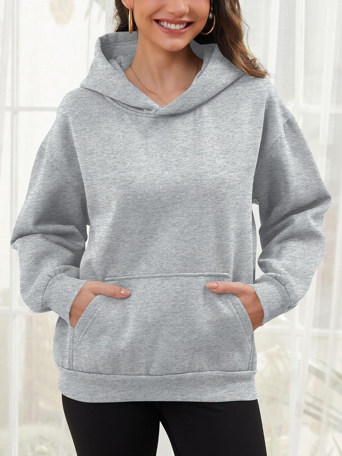 Tincini Hoodie Women's Oversize Pullover Winter Long Sleeve Fleece Hoodie Lined Jumper Sweatshirt with Hoodie Casual Hoodie with Hood