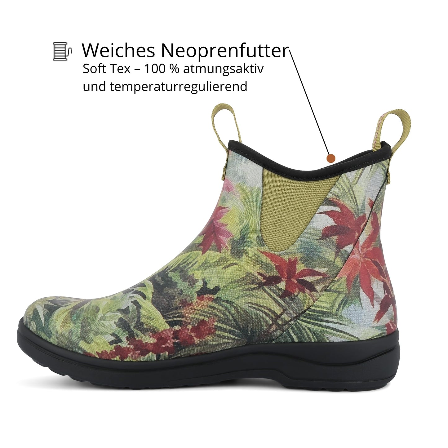 Green Comfort Gummistiefel Damen Halbhoch | Wasserdicht Gummistiefel Damen Kurz für Outdoor und Garten
