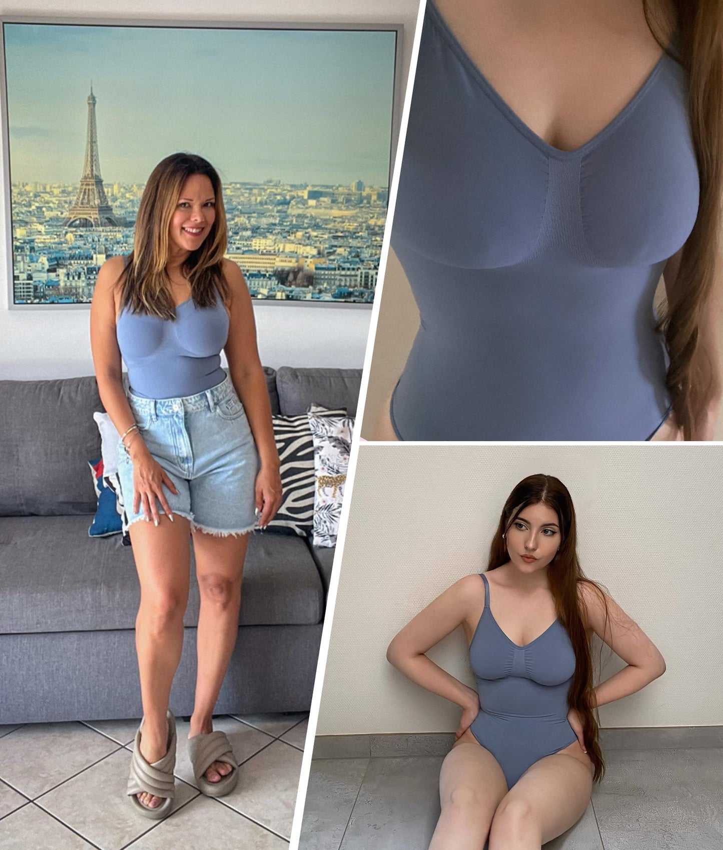 SHAPERX Shapewear Damen Bauchweg Bodysuit Formender Body Shaper Sculpting Tanga mit Verstellbarer Schultergurt