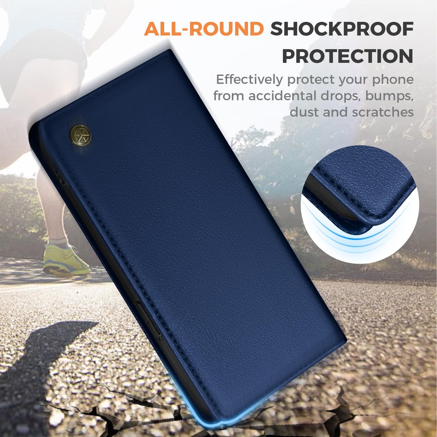 GUCASBE Handyhülle für Samsung Galaxy S24 Ultra Hülle, Premium Lederhülle Klappbar Flip Case RFID Schutzhülle Kartenfach Standfunktion Klapphülle Handytasche für Samsung Galaxy S24 Ultra - Schwarz