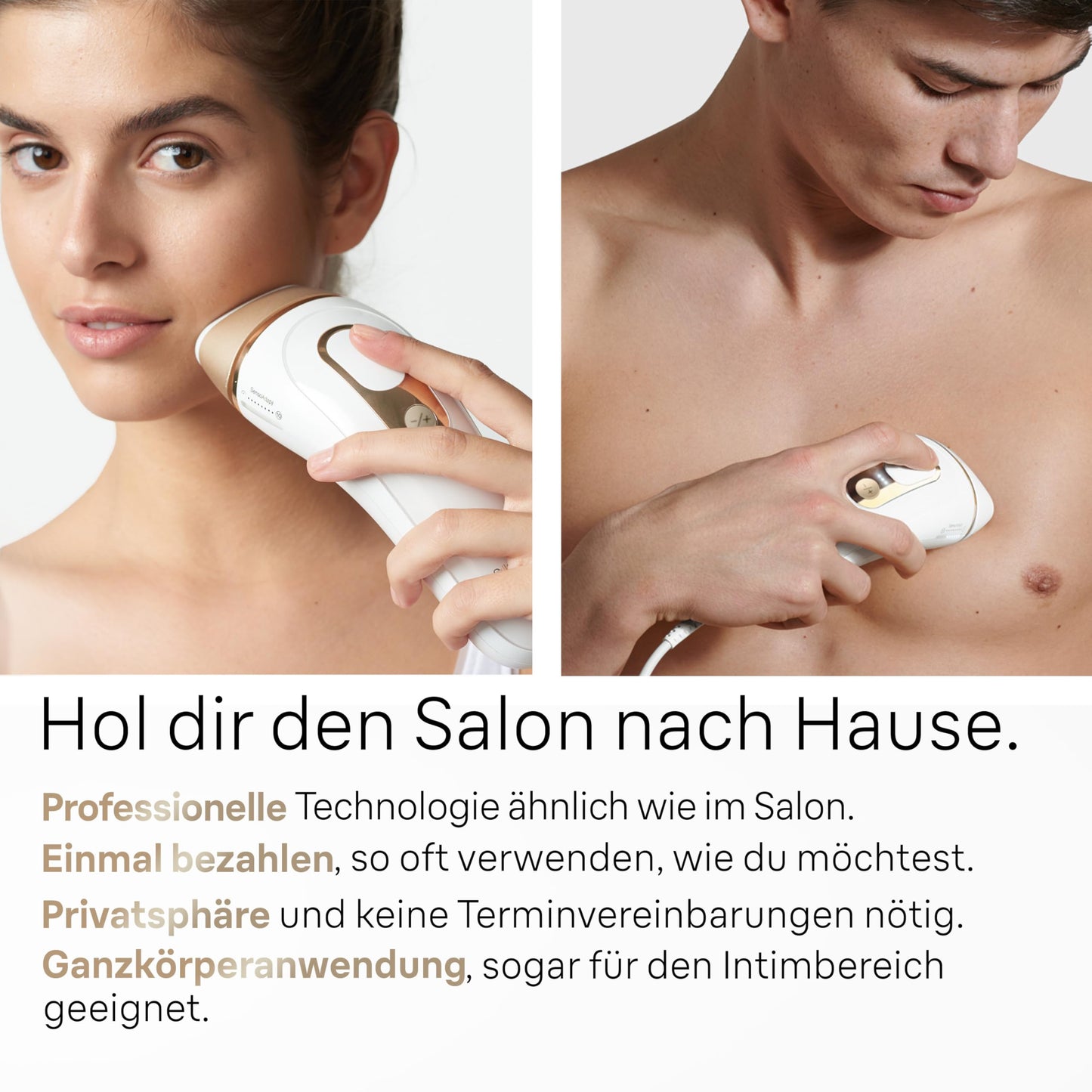 Braun IPL Silk Expert Pro 5 Haarentfernungsgerät Damen, sichtbare Haarentfernung, Designed In Germany, Venus Rasierer, 3 Aufsätze, Alternative zu Laser Haarentfernung, PL5262, weiß/gold