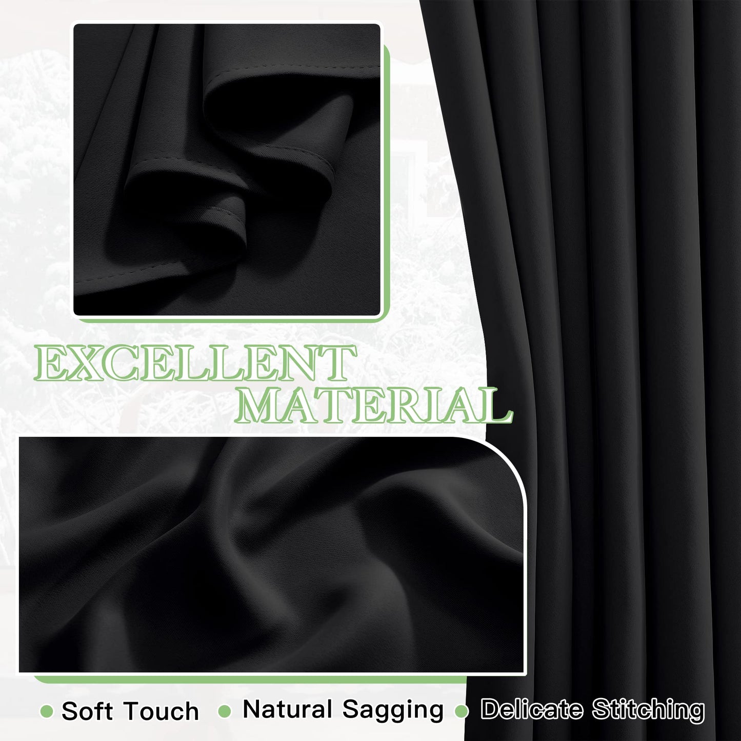 KGORGE Blackout Curtain Grey with Eyelets Door Curtain 200 cm Long - 1 Piece H 200 x W 140 cm Thermal Curtain Front Door Curtains Opaque Living Room Door Curtain Darkening Curtains Blackout