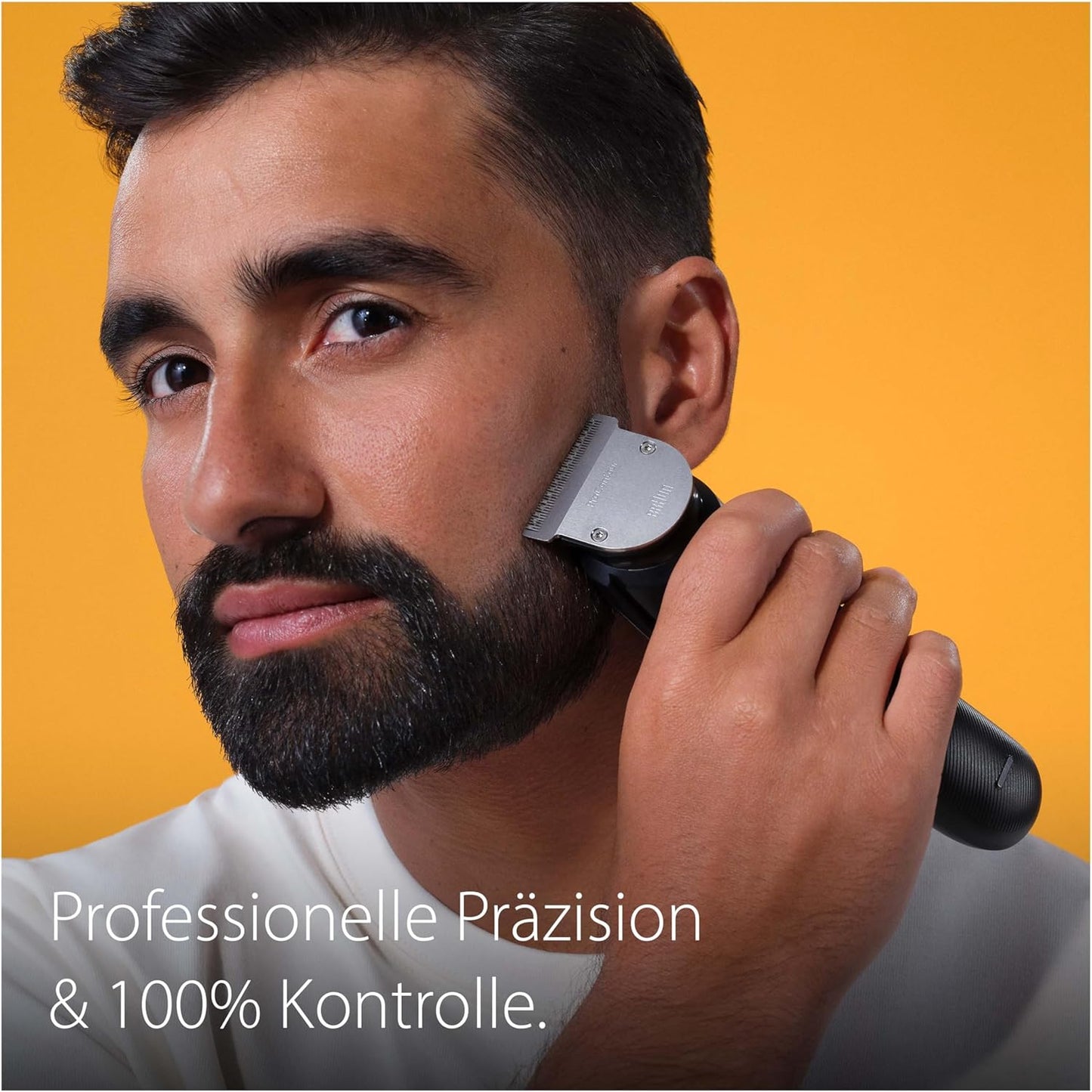 Braun Barttrimmer, Bartschneider/Trimmer/Haarschneider Herren, Haarschneidemaschine Profi, 40 Einstellungen, Ladestation, Reiseetui, Bartschablone, 180 Min. kabellose Laufzeit, BT9440
