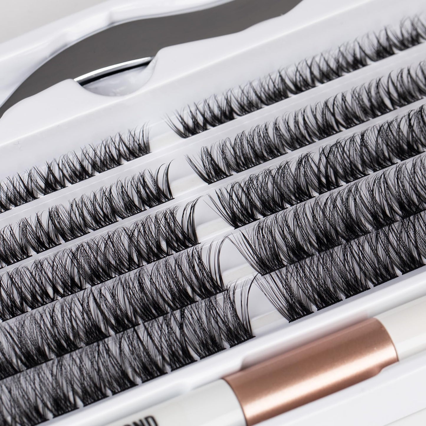 Wimpern Extensions 120 Büschel DIY Lash Extension Set Einzelne Wimpern mit Wimpernkleber und Pinzette für Anfänger Wimpernverlängerung zu Hause Individual Lashes 10-16mm C/D Curl - OP01