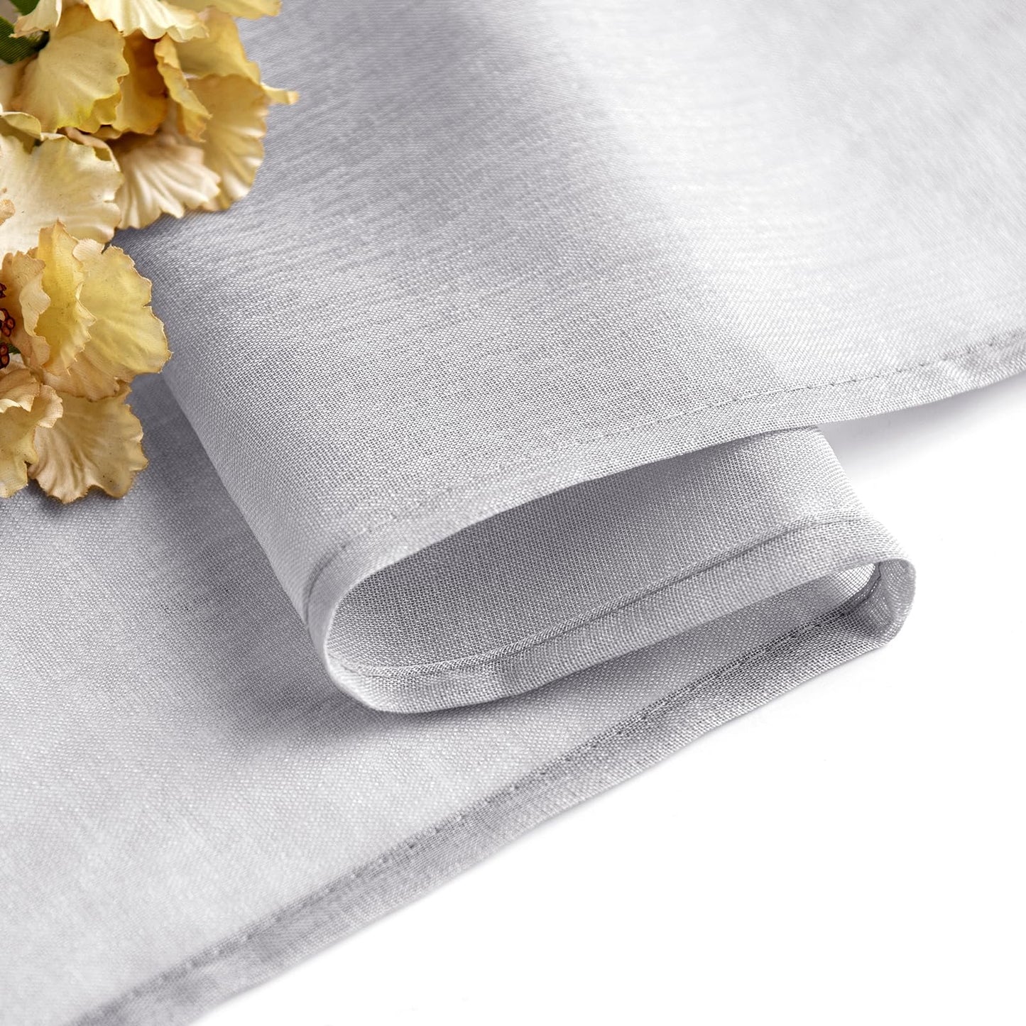 Woaboy Voile Curtains, Short Curtains, Transparent Living Room with Eyelets, Store Curtains for the Bedroom, Eyelet Curtain, Panel Curtain, Loop Curtains, Modern, Set of 2, 140 x 145 cm (W x H), Beige