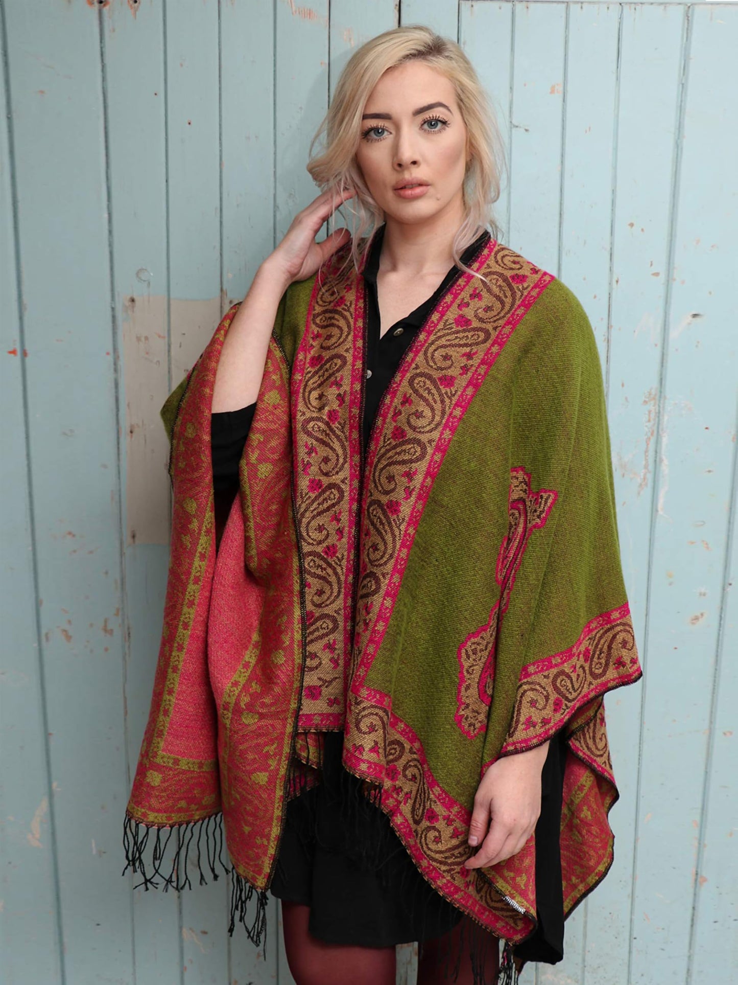 DiaryLook Damen Poncho Schal Winter Cardigan Übergroße Cape Elegant Poncho Für Frauen Umhang Damen Warm Geschenk Für Mutter