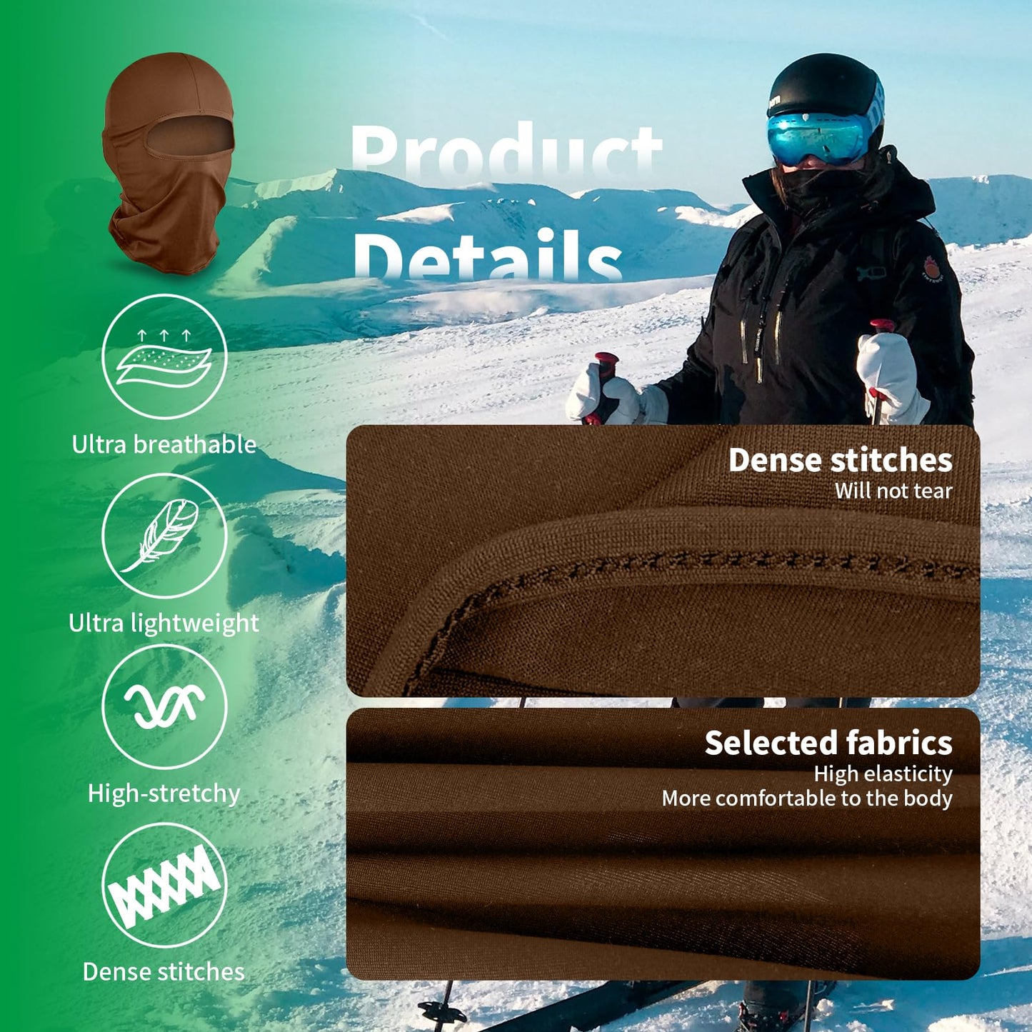 LONGKING Sturmhauben,Skimaske,Balaclava für Damen und Herren–UV-Schutz,Winddicht Warm,Motorradfahren,Snowboarden für Radfahren Outdoor Sports