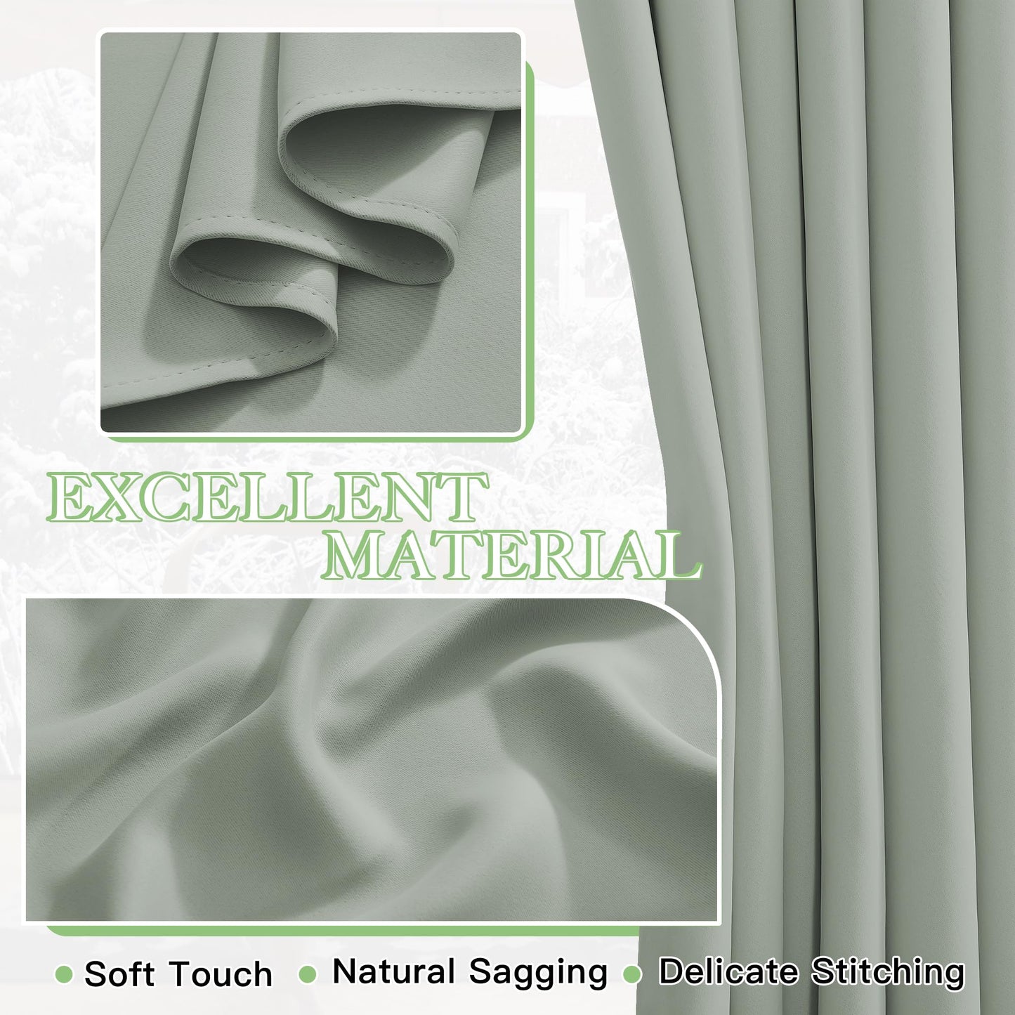 KGORGE Blackout Curtain Grey with Eyelets Door Curtain 200 cm Long - 1 Piece H 200 x W 140 cm Thermal Curtain Front Door Curtains Opaque Living Room Door Curtain Darkening Curtains Blackout