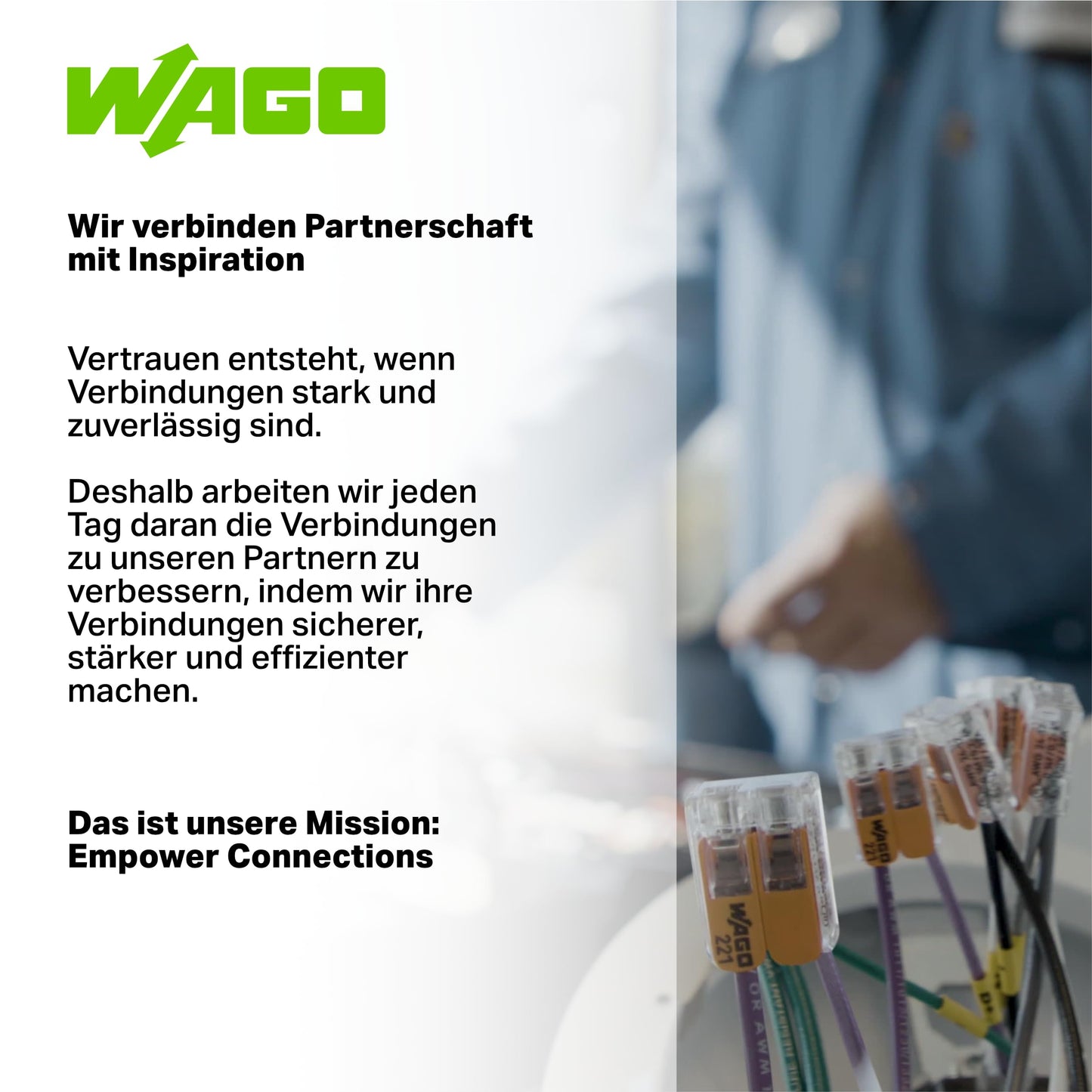 WAGO Verbindungsklemmen 221-413 | 3 Leiter, bis 4 mm², 50 Stück, COMPACT Kabelverbinder mit Hebel für alle Leiterarten weltweit, bestätigte Anwendungssicherheit
