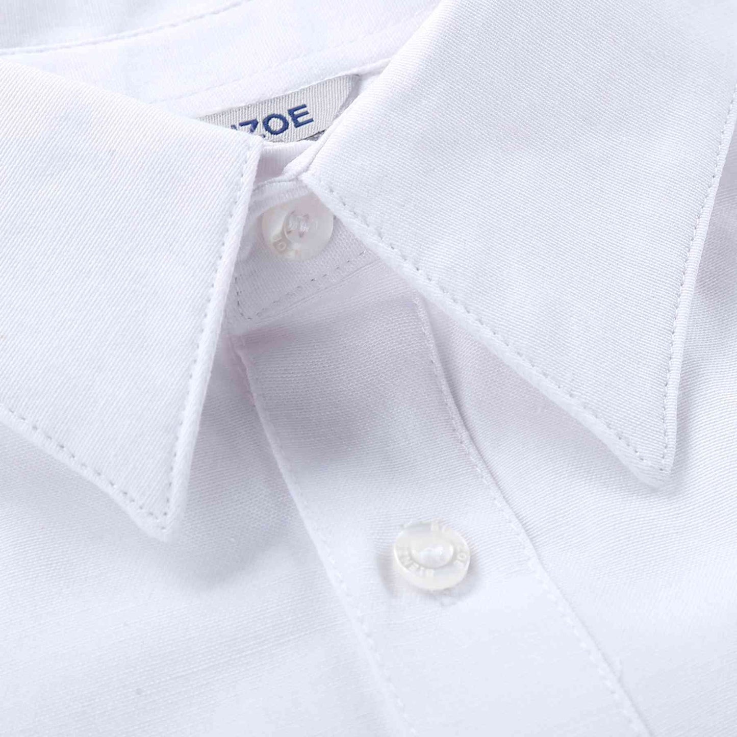 BIENZOE Jungen Schuluniform Lange ?rmel Knopf unten Oxford Hemd