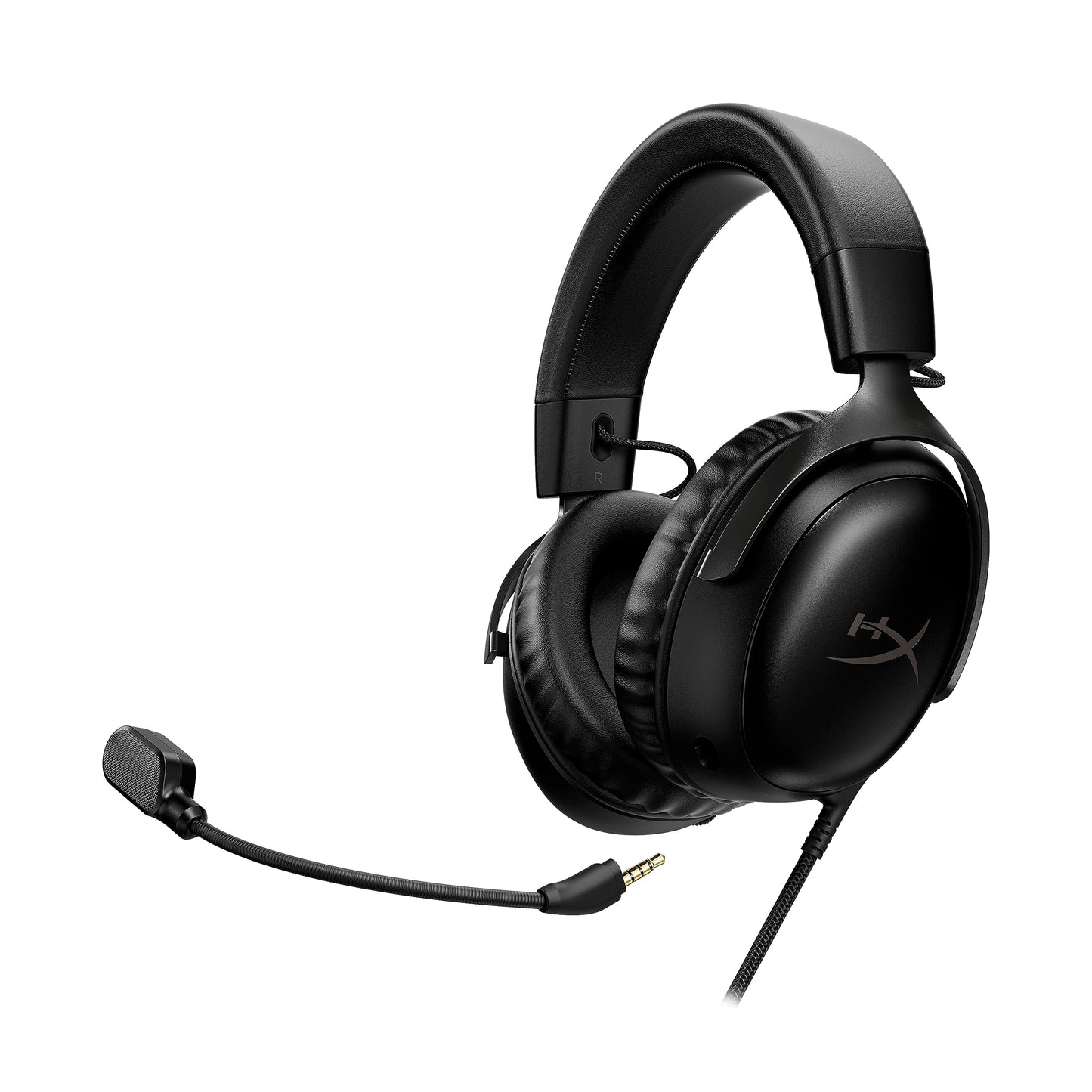 HyperX Cloud III – Kabelgebundenes Gaming-Headset, PC, PS5, Xbox Series X|S, abgewinkelte 53mm-Treiber, DTS, Memory-Schaum, Stabiler Rahmen, ultraklares 10mm-Mikrofon, USB-C, USB-A, 3,5mm, Schwarz