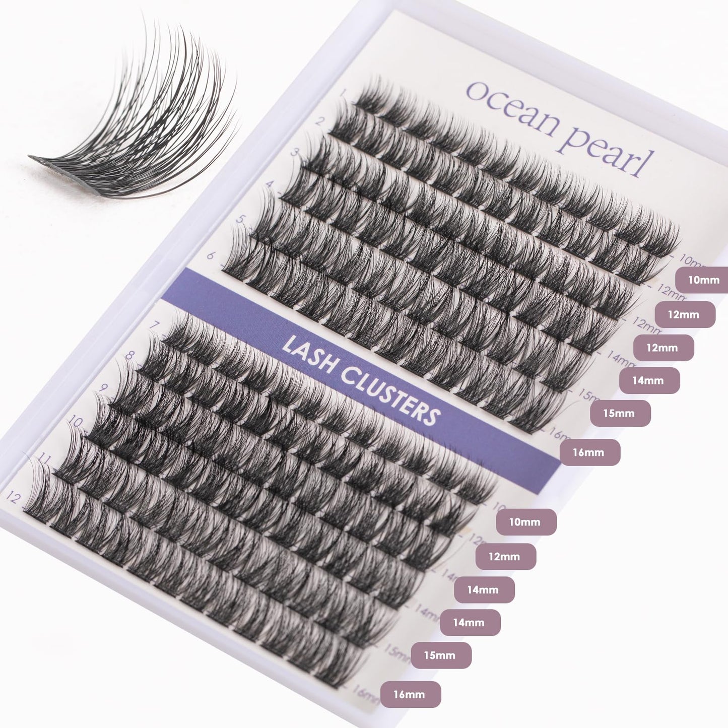 Wimpern Extensions 120 Büschel DIY Lash Extension Set Einzelne Wimpern mit Wimpernkleber und Pinzette für Anfänger Wimpernverlängerung zu Hause Individual Lashes 10-16mm C/D Curl - OP01