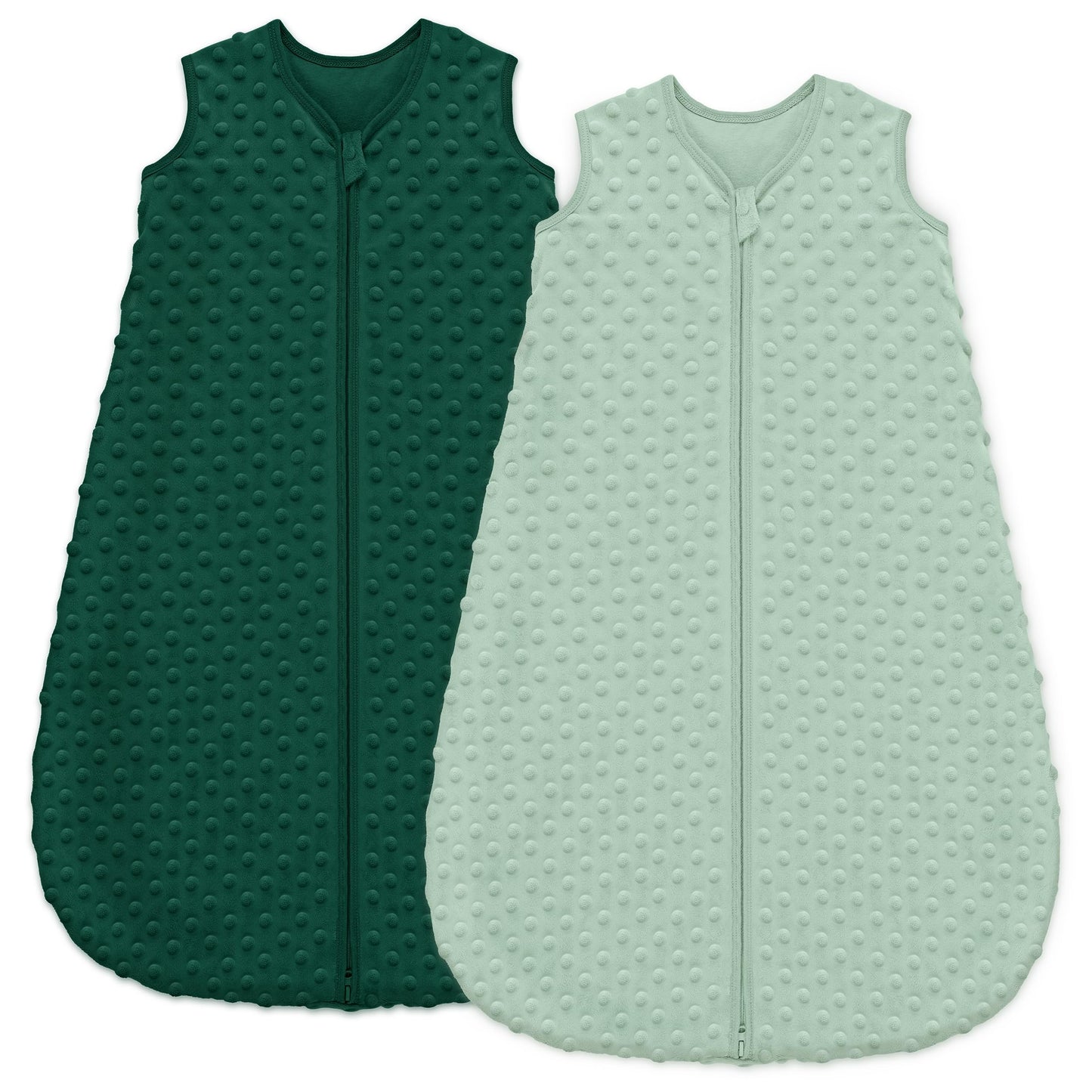 Unnivoll Schlafsack Baby 1.5 Tog Babyschlafsack 0-6 Monate 2er Pack Schlafsack Winter Herbst 67 cm für Jungen Mädchen Neugeborene Kaffee