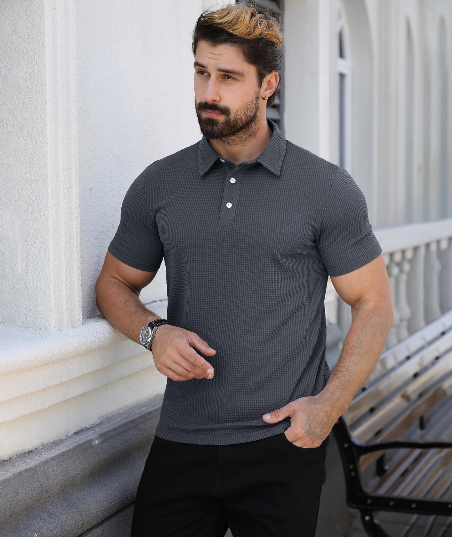 SwissWell Poloshirt Herren Kurzarm Golf Tennis Polo Shirts Männer Sommer Polohemd Atmungsaktiv T-Shirt für Herren