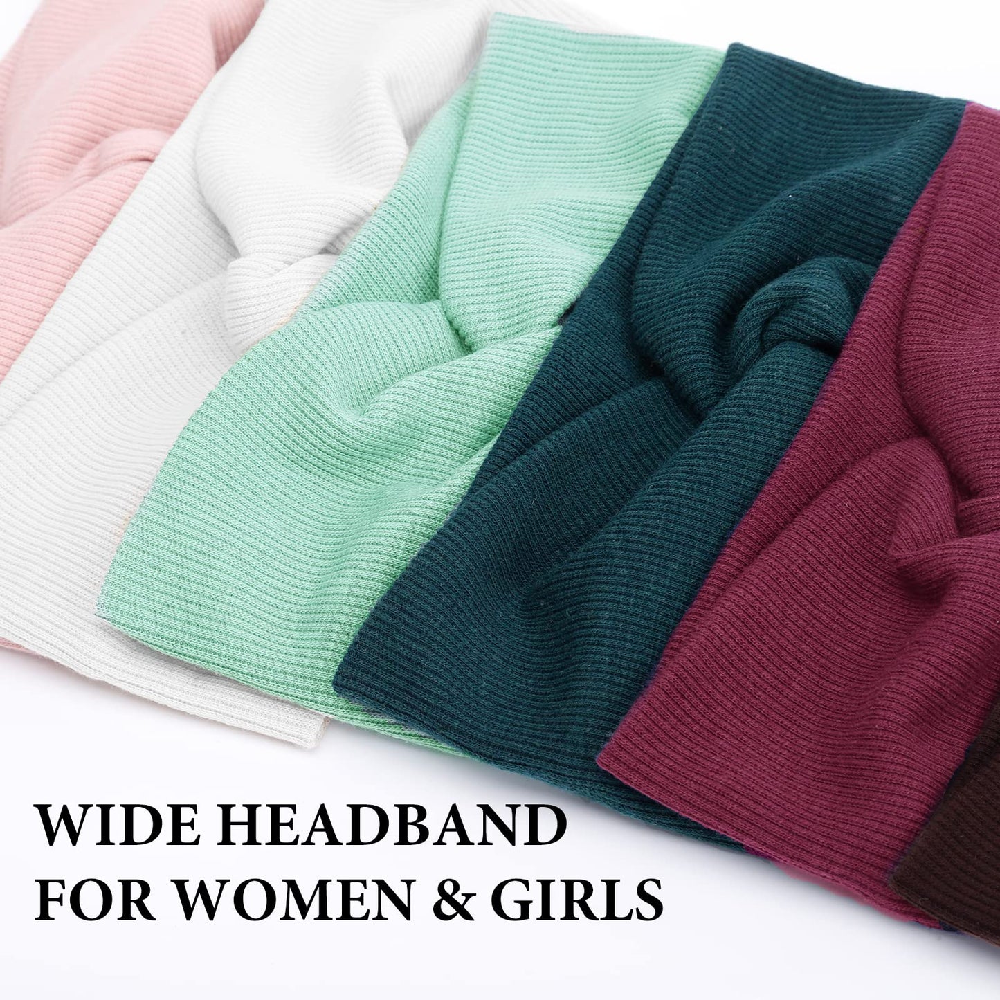 Women's Winter Headband, Women's Knitted Headband Wide, Ear Warmers, Thick Headbands, Girls, Knitted Headwrap Headband, Elastic, Pack of 3