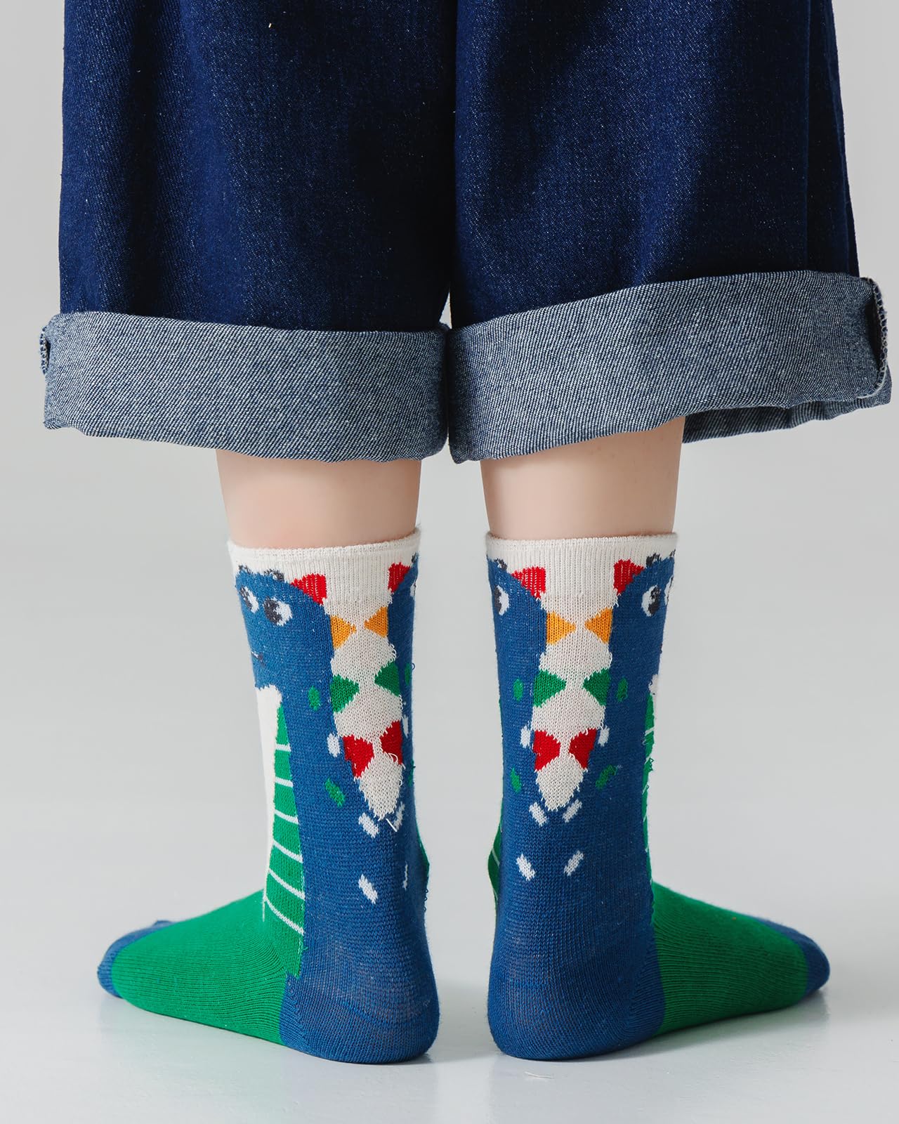 Kyopp 5 Paar Stoppersocken Kinder Baumwolle Socken Jungen Mädchen ABS Anti Rutsch Socken Tiermotive 25-37EU