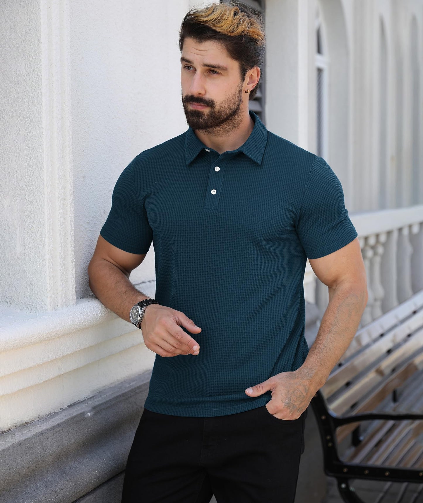 SwissWell Poloshirt Herren Kurzarm Golf Tennis Polo Shirts Männer Sommer Polohemd Atmungsaktiv T-Shirt für Herren