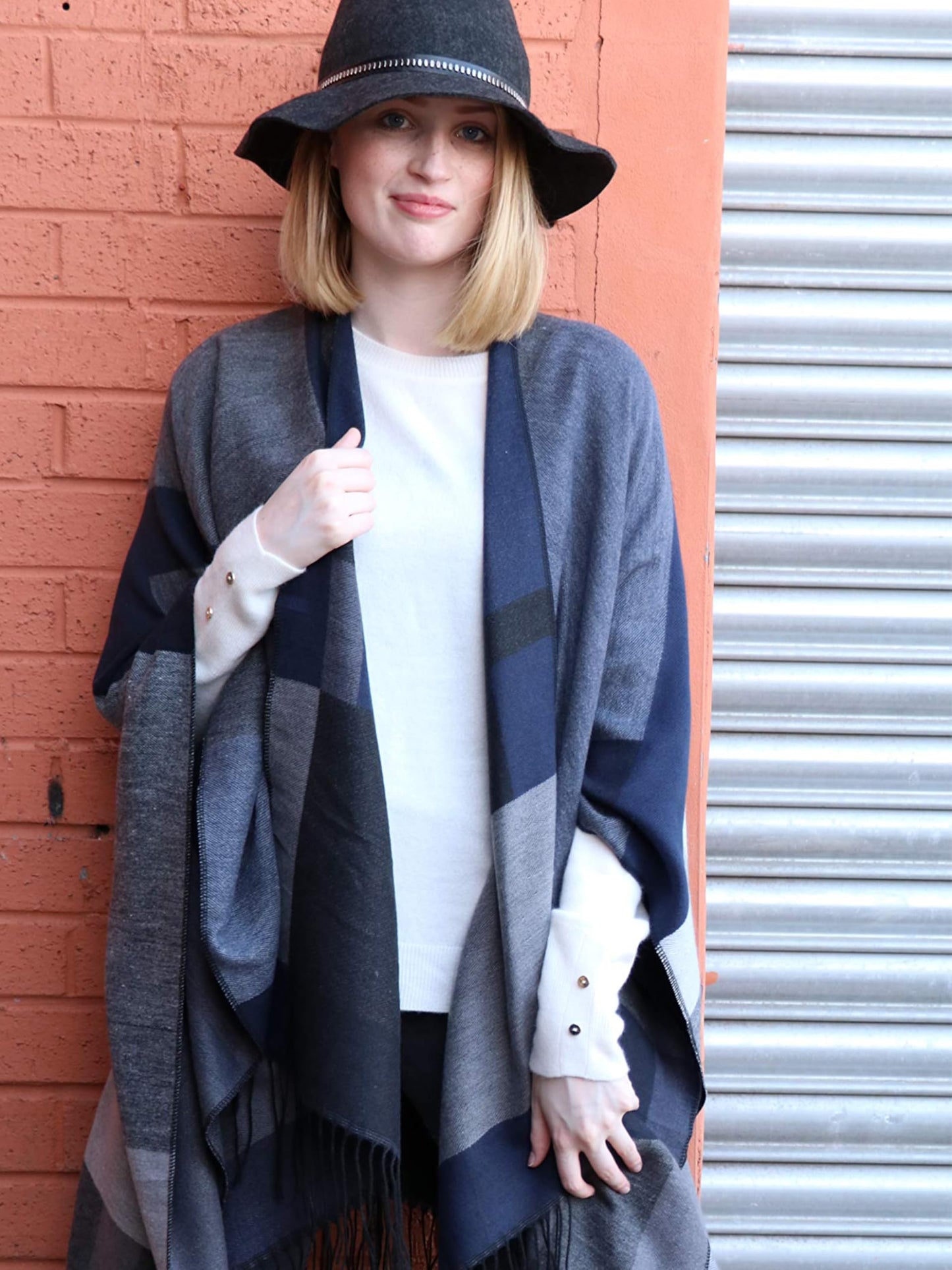 DiaryLook Damen Poncho Schal Winter Cardigan Übergroße Cape Elegant Poncho Für Frauen Umhang Damen Warm Geschenk Für Mutter