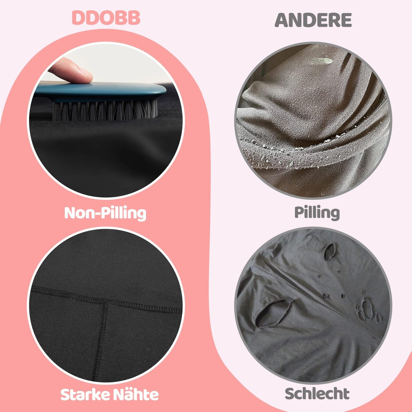 DDOBB Leggings Mädchen, High Waist Leggins Kinder Sportleggins Lange 3er-Pack, Weich Elastisch Basic Sporthose Blickdichte Hose für Tanz Yoga Alltag