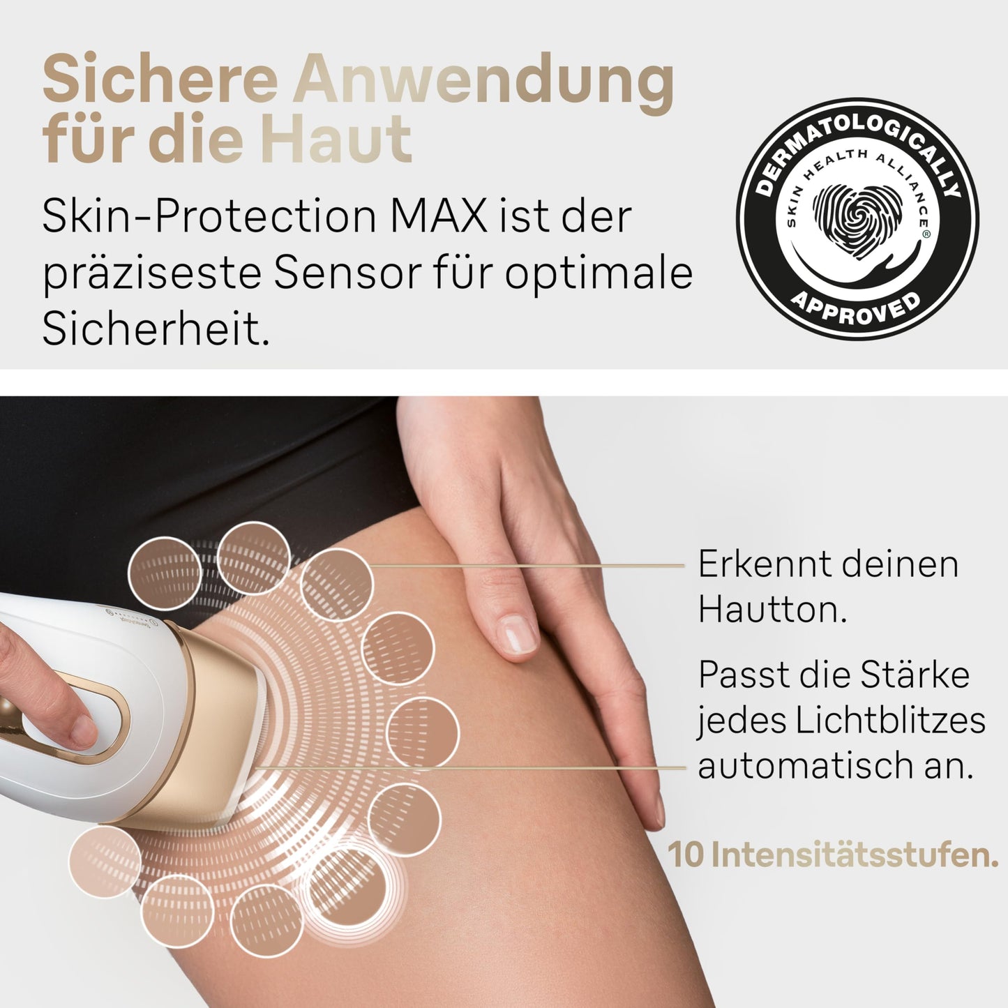 Braun IPL Silk Expert Pro 5 Haarentfernungsgerät Damen, sichtbare Haarentfernung, Designed In Germany, Venus Rasierer, 3 Aufsätze, Alternative zu Laser Haarentfernung, PL5262, weiß/gold