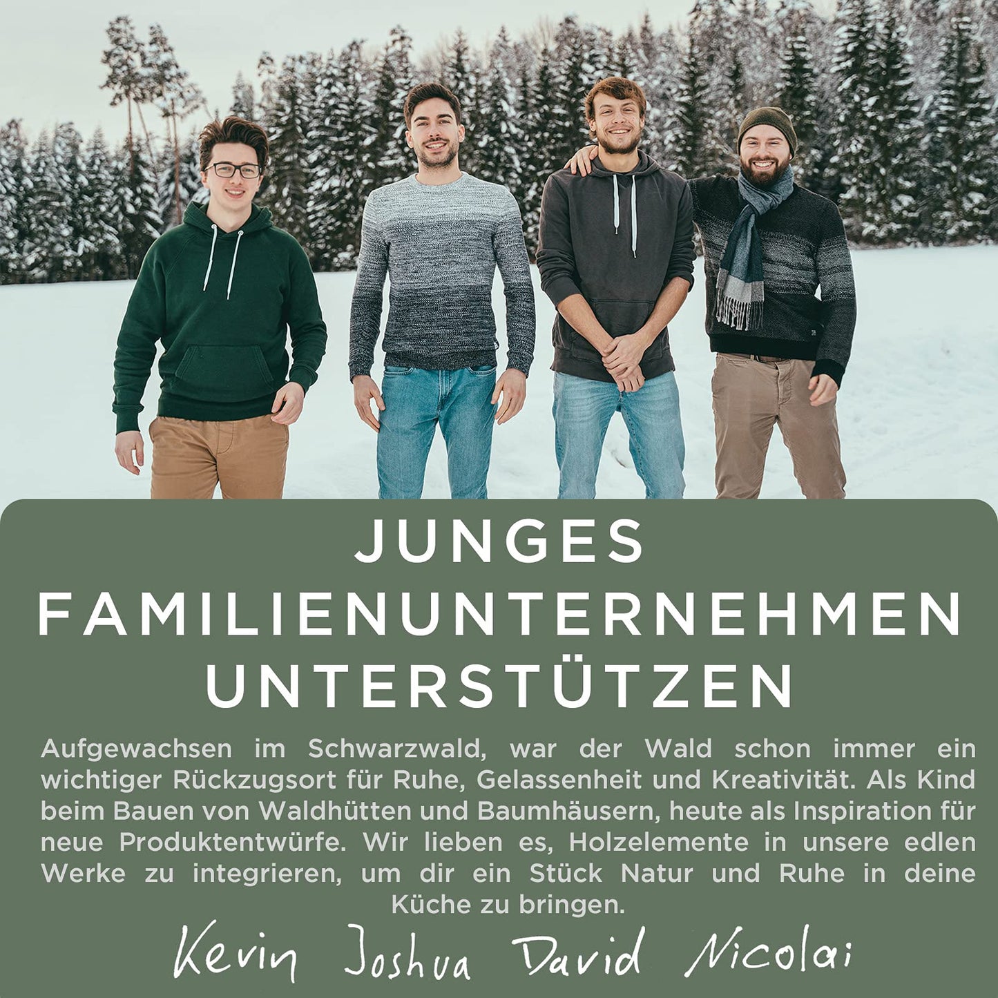 WALDWERK Küchenhelfer Set aus Teakholz - 4 teiliges Kochlöffel Set mit Pfannenwender, Holzlöffel, Nudelschöpfer und Halterung - Kochlöffel Holz - Pfannenwender Holz - Kochutensilien Set