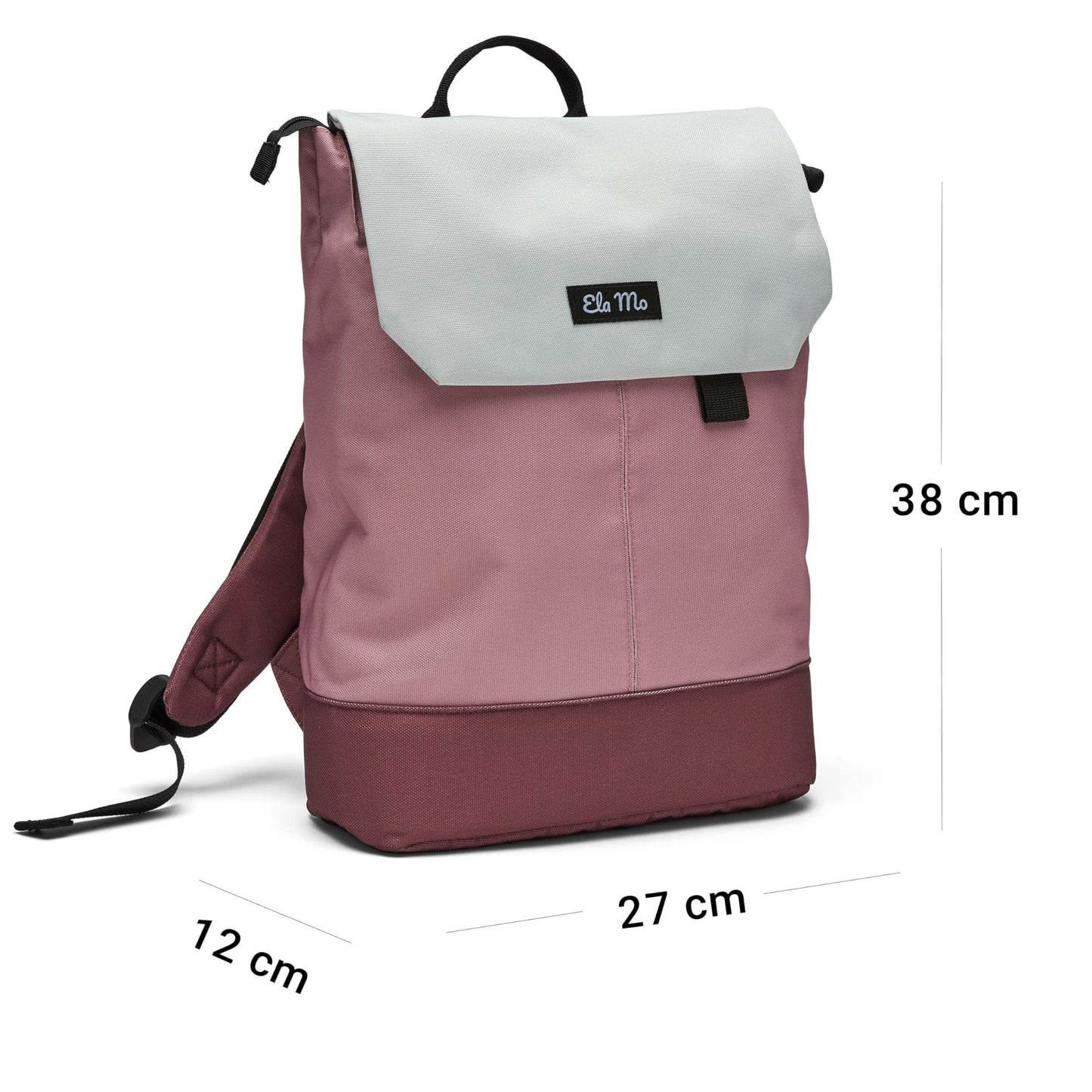 Ela Mo Rucksack Damen - Daypack schön u. durchdacht - Laptop Rucksäcke für Frauen - Anti Diebstahl Tasche für Schule, Uni, Business (Salmon)