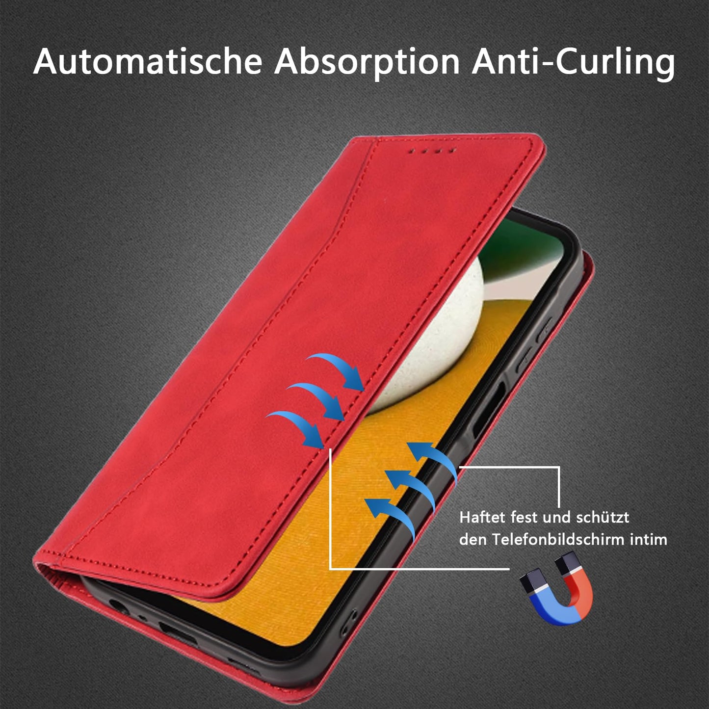 S. Dawezo Hülle für Samsung Galaxy S22 Plus, Premium Leder magnetische Handyhülle mit Ständer, Kartenfach und Brieftasche, Shock Absorbing, kompatibel mit Samsung S22 Plus-Kaffee