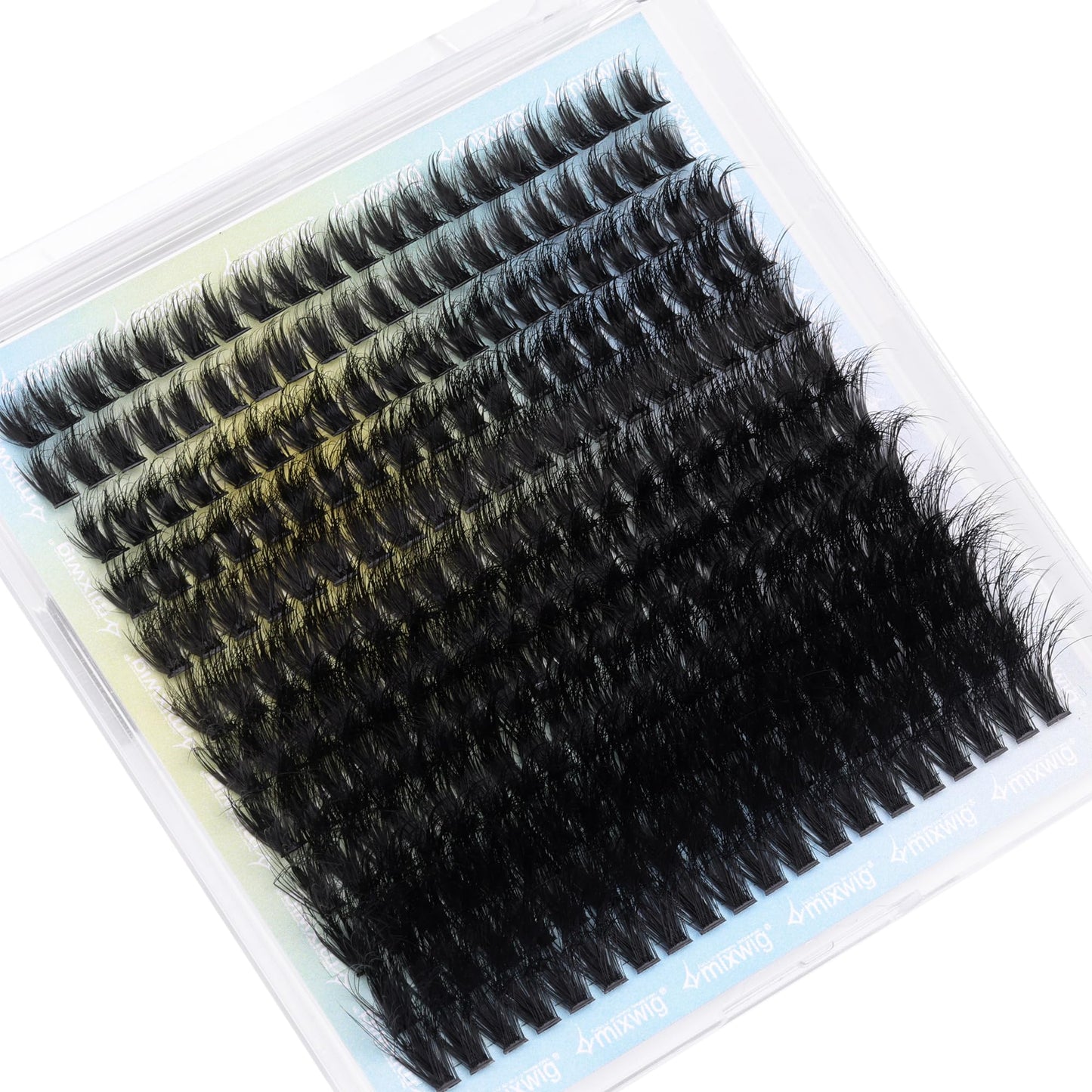 Wimpern Extensions Set Künstliche Wimpern Natürliche DIY Wimpernverlängerung Cluster Wimpern 16MM Individuelle Lashes Kit 40D Nerz Wimpern Fluffy mit Lash Bond und Seal Lash Tweezers