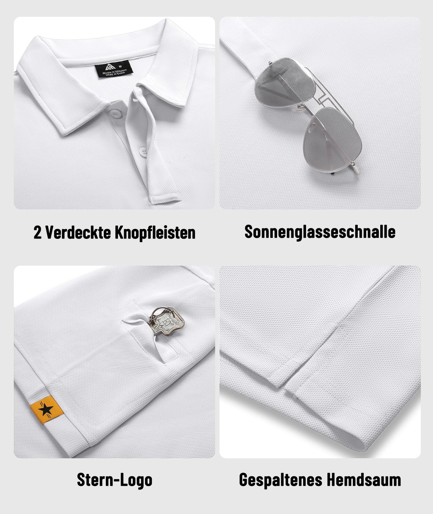 ZITY Pack of 5 Polo Shirts Men's Short Sleeve Quick-Drying Breathable T-Shirt Men Summer Polo Shirt Sports Shirt Regular Fit Golf Polo Shirts for Men