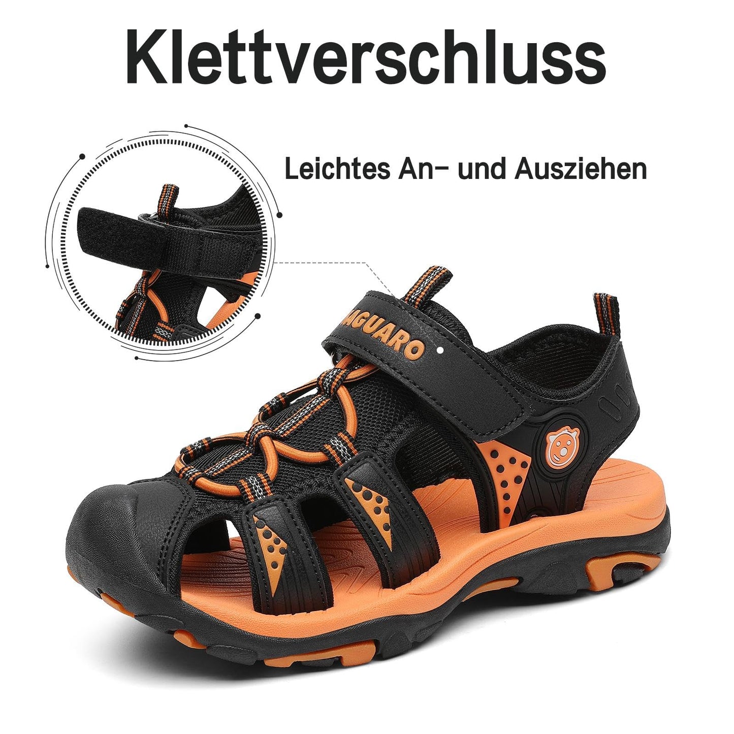 SAGUARO Kinder Sandalen für Jungen Mädchen Trekkingandalen Atmungsaktiv Rutschfest Wandersandalen