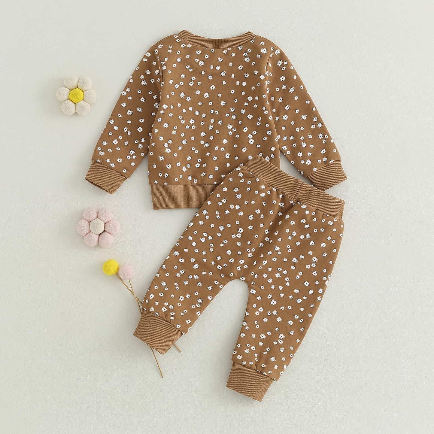 Himllauen Baby Mädchen Kleidung Sweatshirt + Lange Hose Zweiteiler Babykleidung Set Kleinkind Outfits
