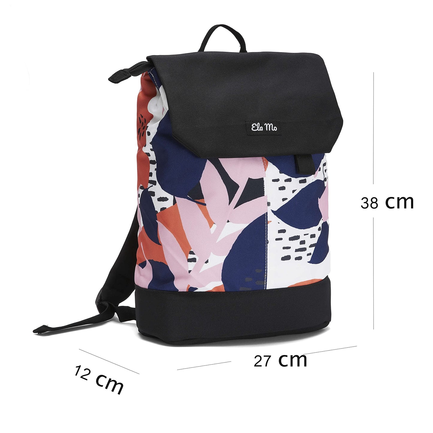 Ela Mo Rucksack Damen - Daypack schön u. durchdacht - Laptop Rucksäcke für Frauen - Anti Diebstahl Tasche für Schule, Uni, Business (Salmon)